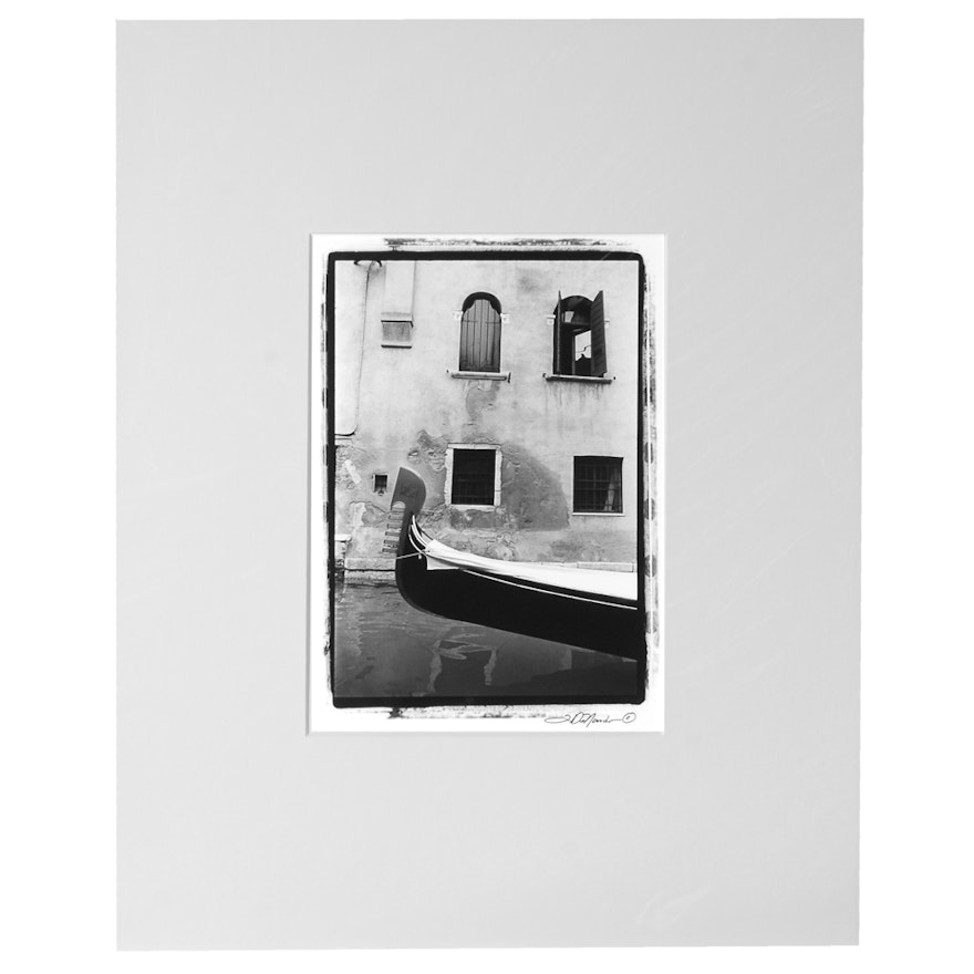 Laura DeNardo Silver-Gelatin Photographic Print "Italian Gondola"