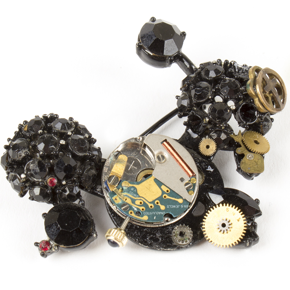 Capri Steampunk Style Poodle Brooch