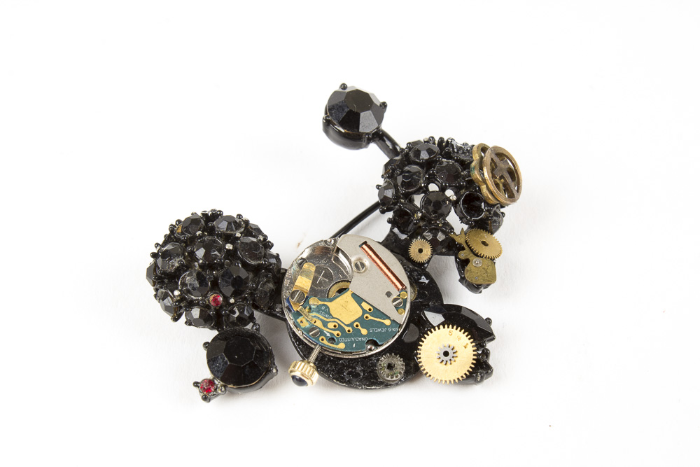 Capri Steampunk Style Poodle Brooch