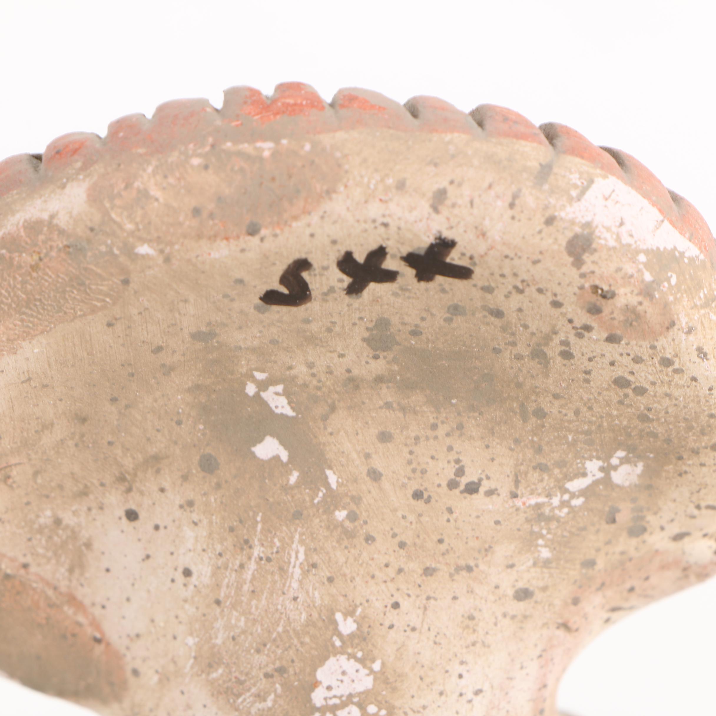 Vintage Nemadji Art Pottery Vase and Pre-Columbian Style Ceramic Figurine