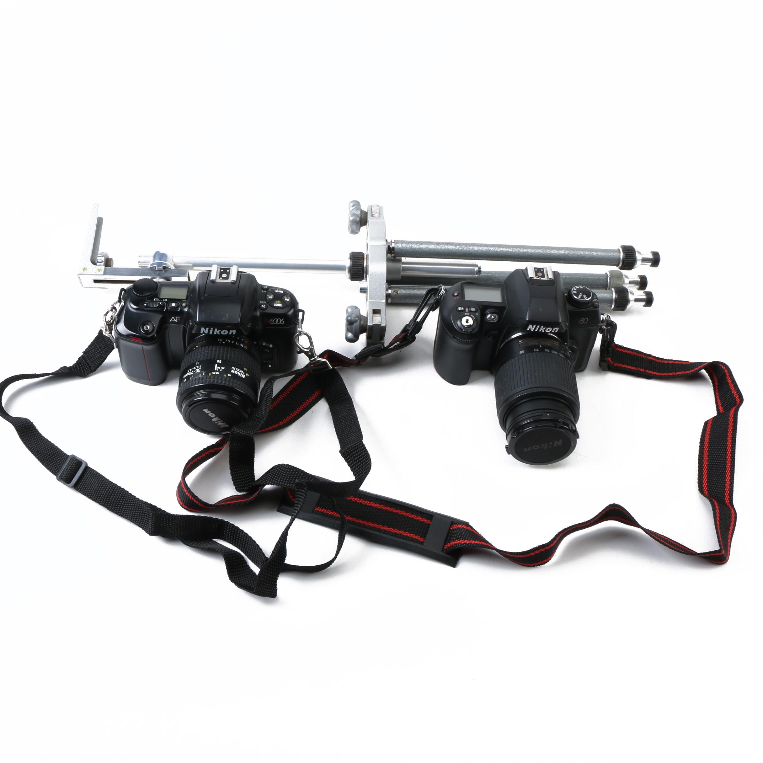 Nikon Cameras and Suporphot Tabletop Tripod