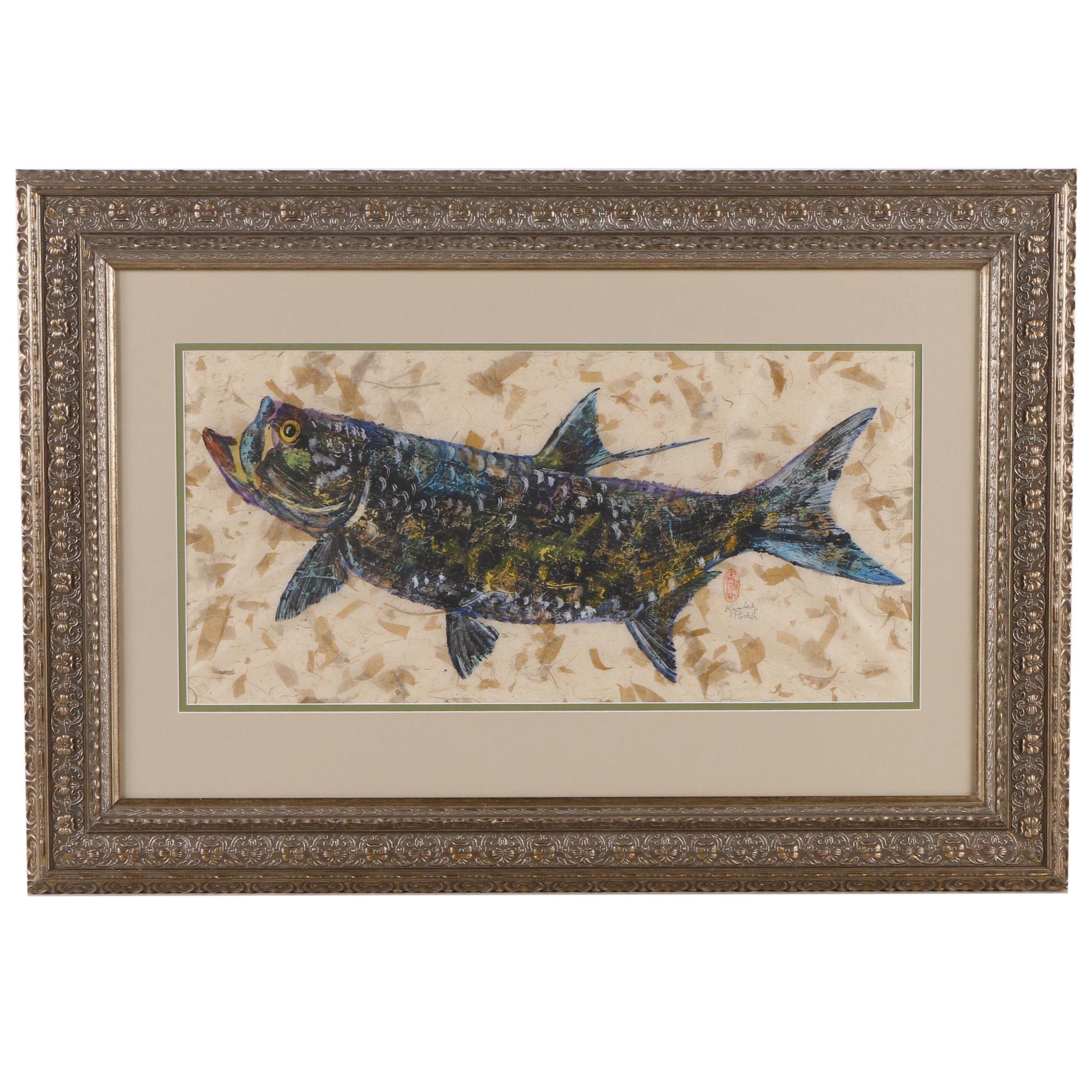 Kimberly Parker Gyotaku "Tarpon" Print