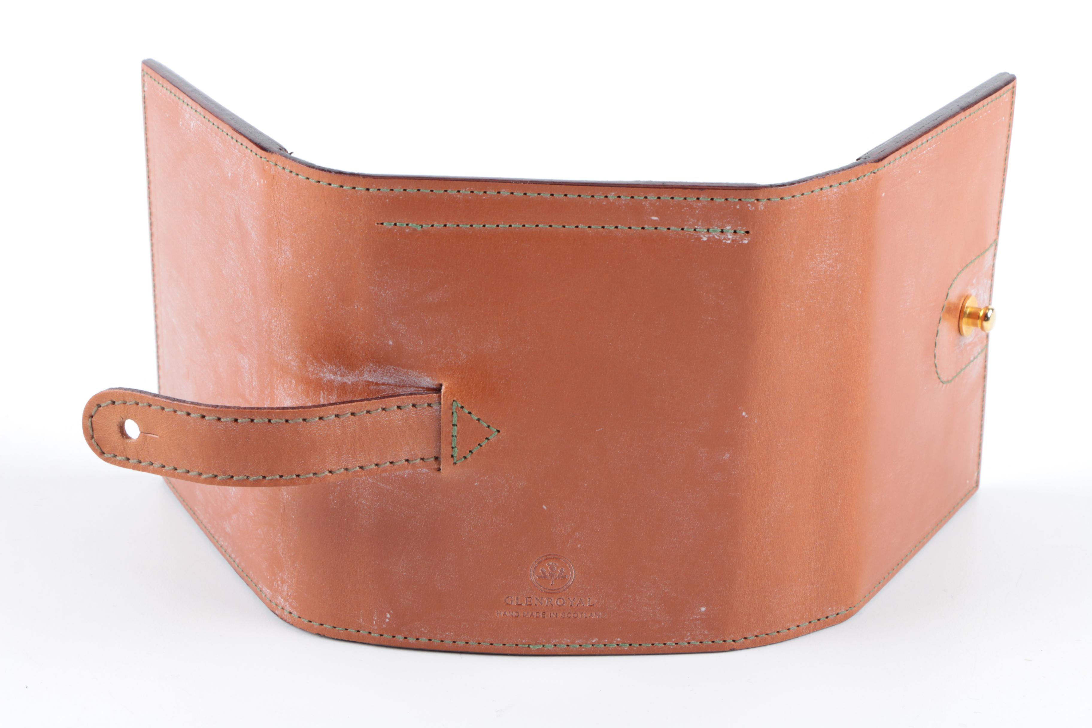 Glen Royal Leather Travel Clock