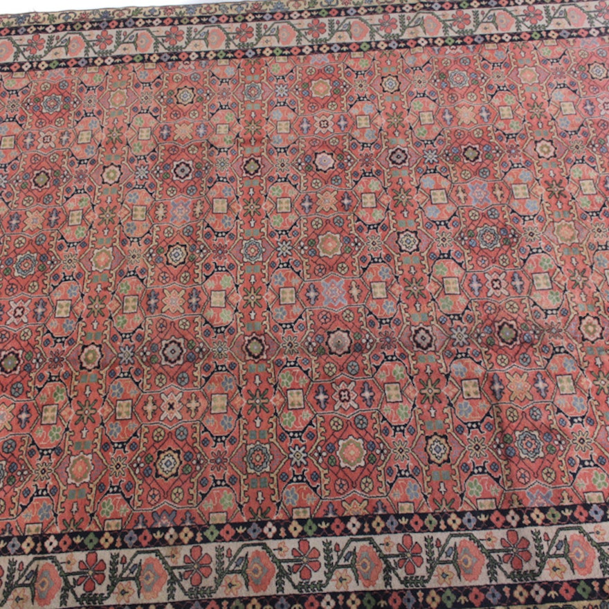 10' x 13' Antique Hand-Knotted Turkish Oushak Rug