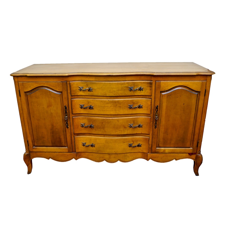 Vintage French Provencal Birch Sideboard
