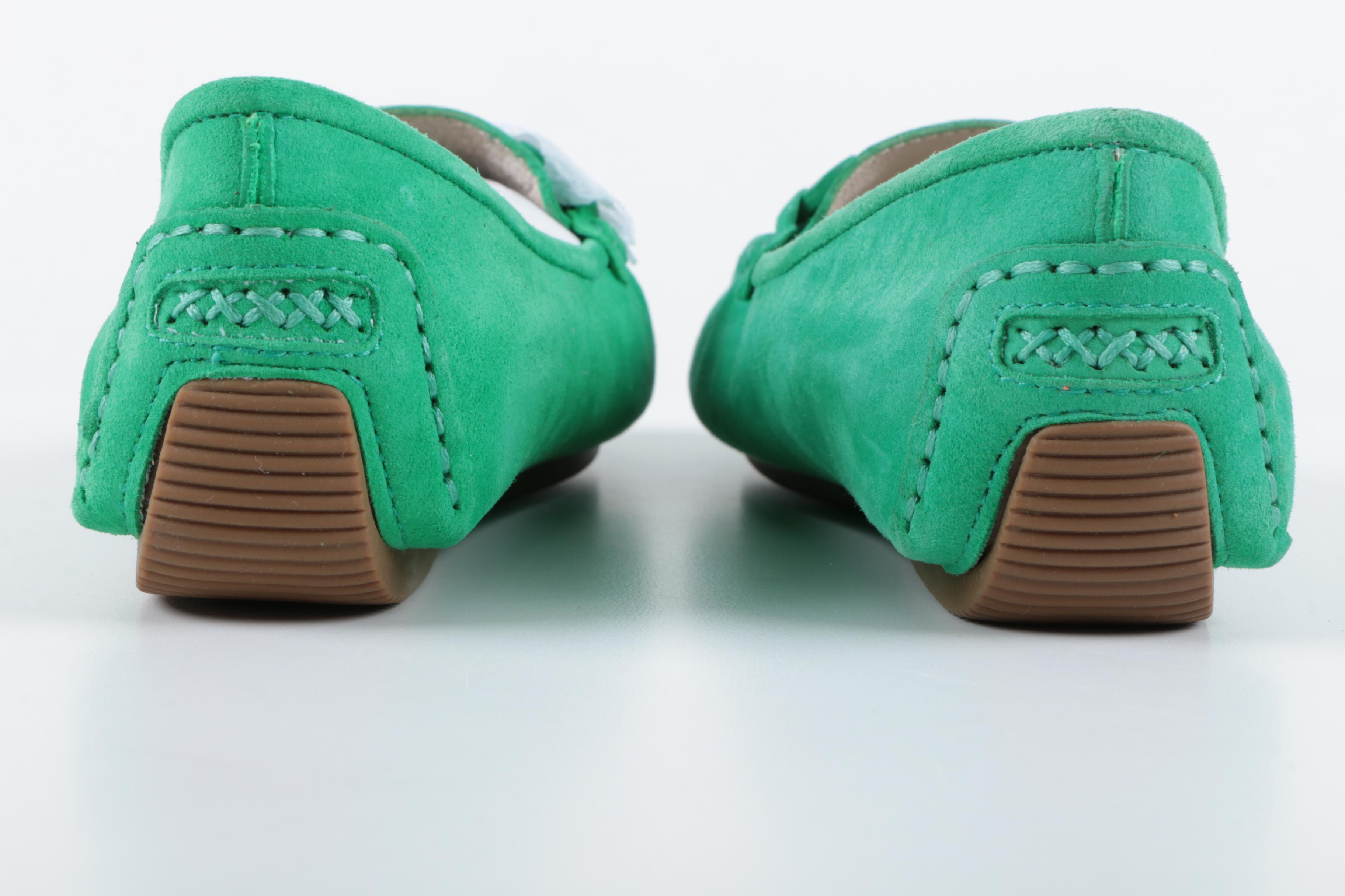 Patricia Green Cambridge Green Suede Loafers