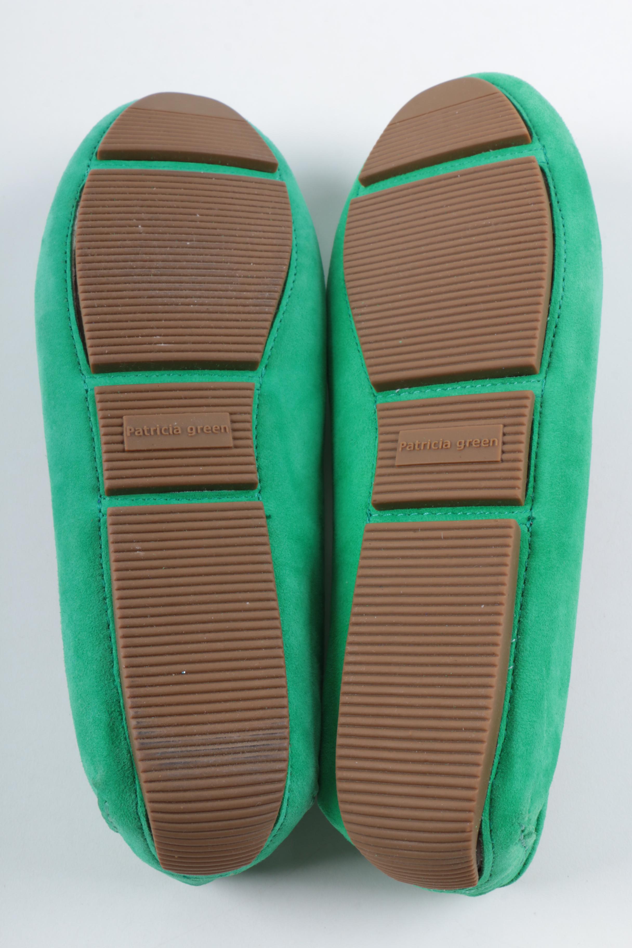 Patricia Green Cambridge Green Suede Loafers