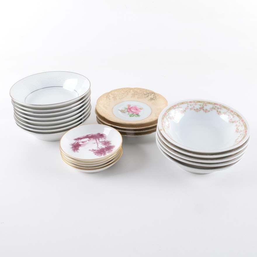 Porcelain Bowls and Plates by Royal Worcester, American Limoges and More