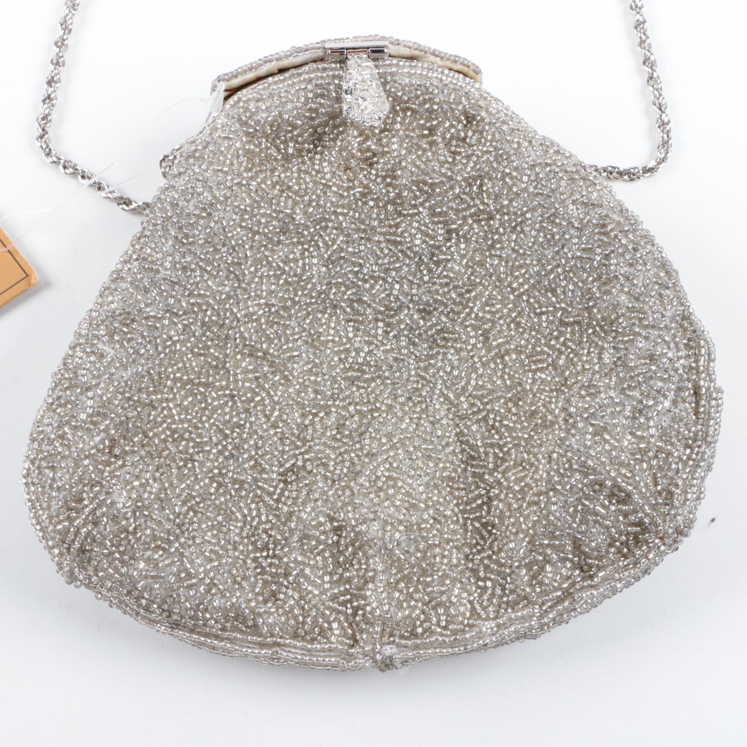 La Regale Beaded Evening Bag and Chain Mesh Coin Purse