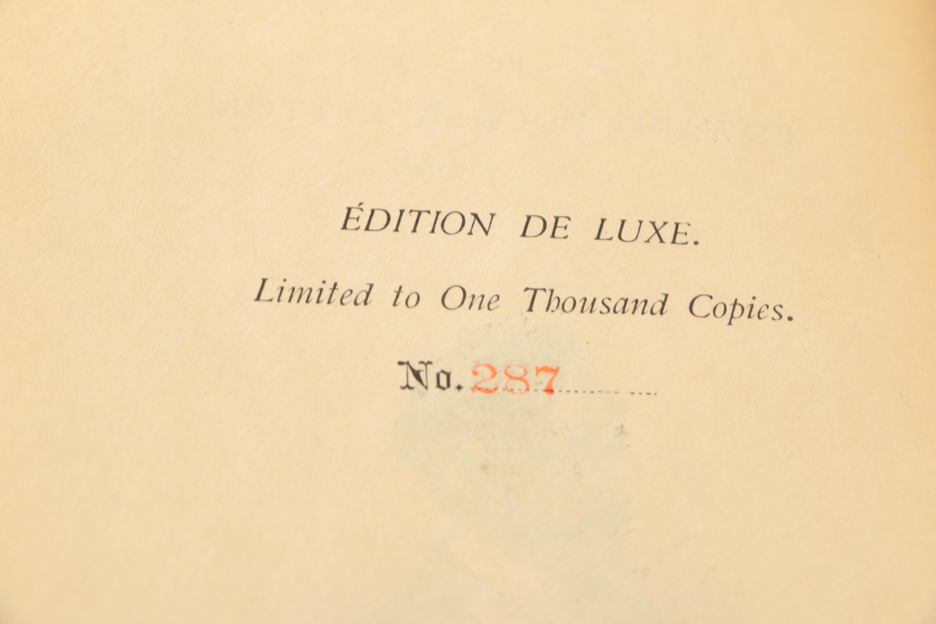 1891 Limited Edition "Bulwer's Novels" Multi-Volume Set