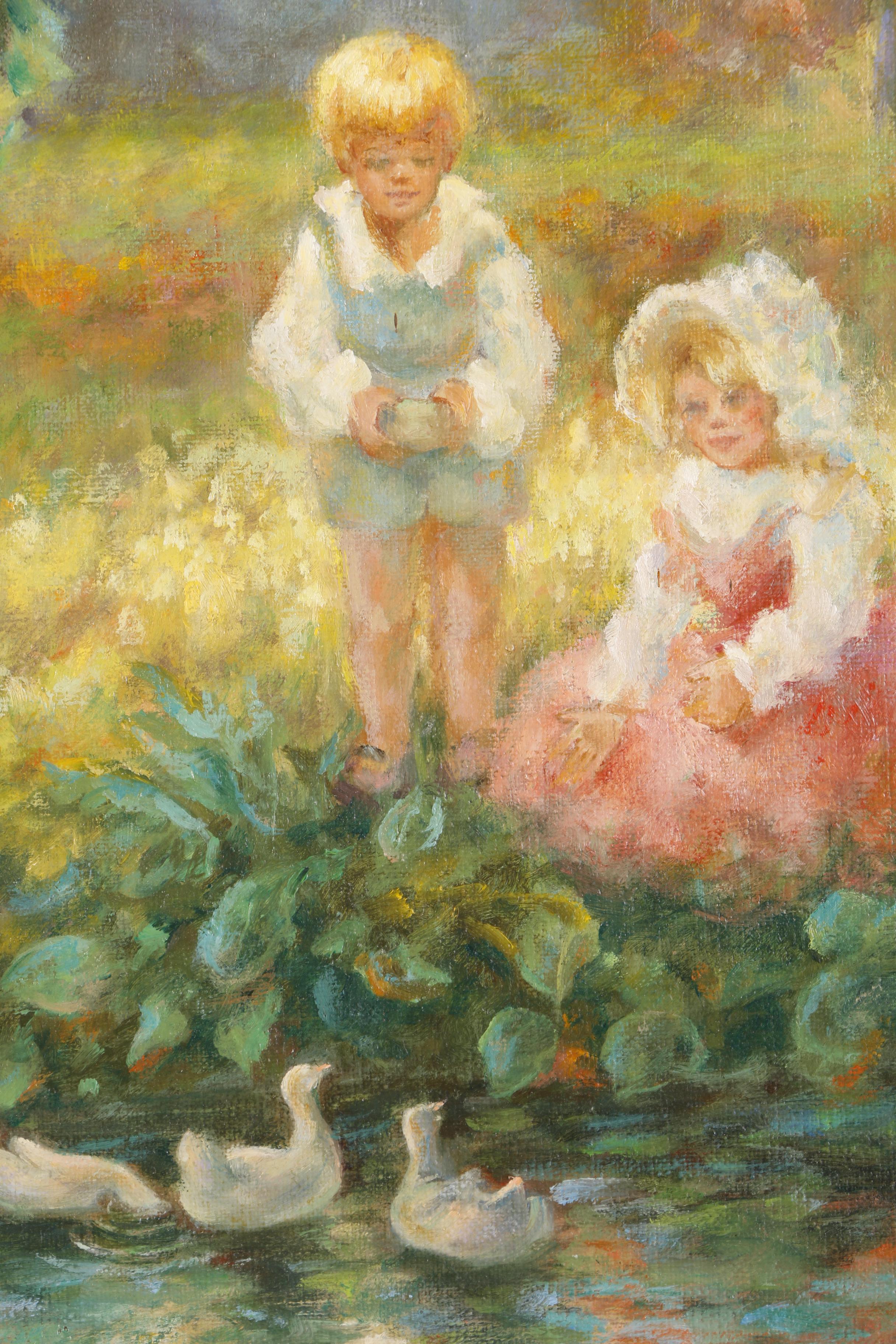 Frances O'Farrell Oil Painting of Woman in Meadow