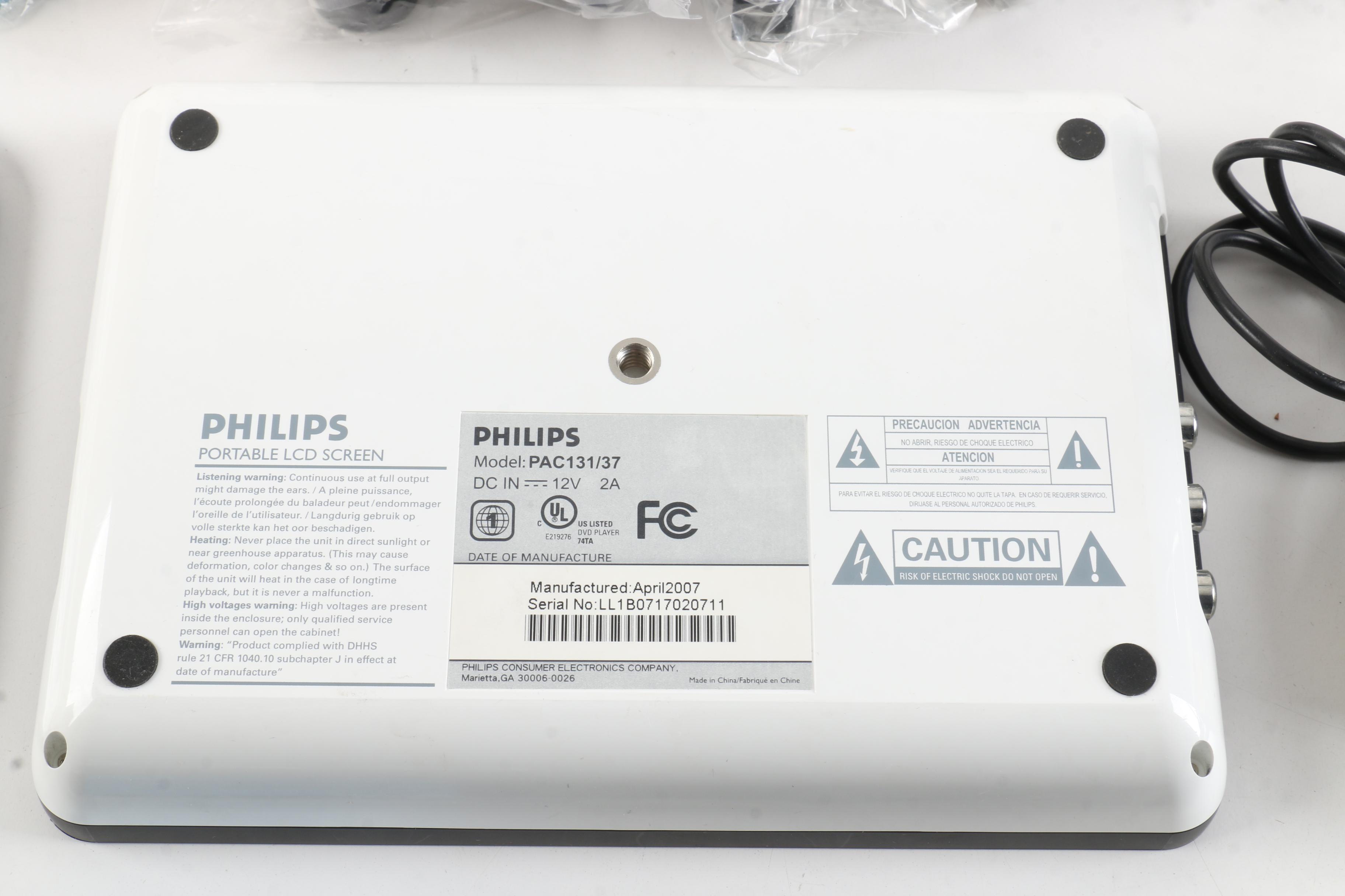 Philips Portable LCD Screen and Accessories