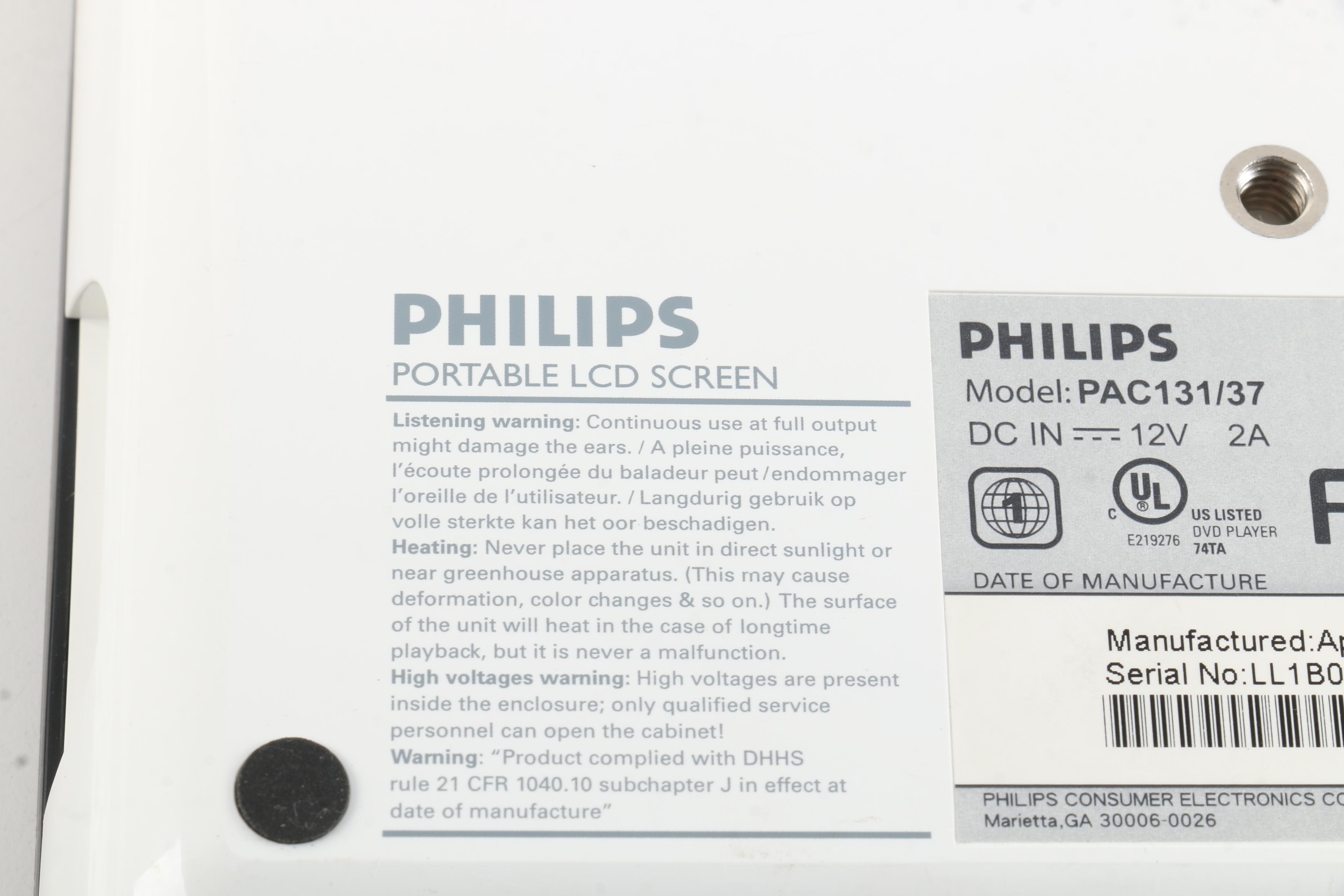 Philips Portable LCD Screen and Accessories