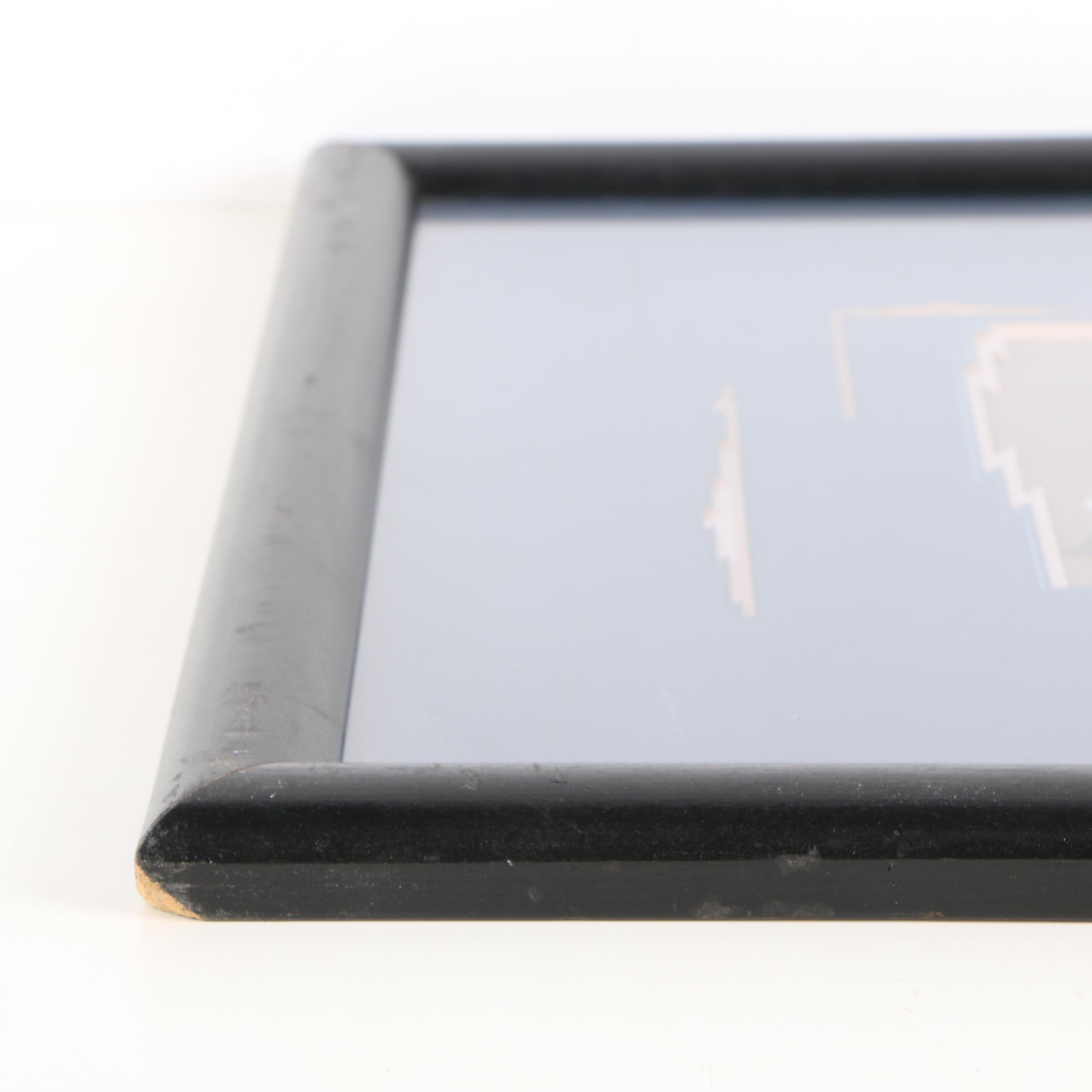 Navajo Artist Rex A. Begaye Color Pencil on Paper Drawing "Safe Return"