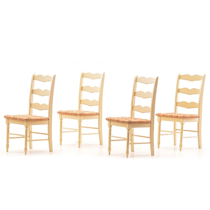 Collection of Slat Back Rush Seat Side Chairs