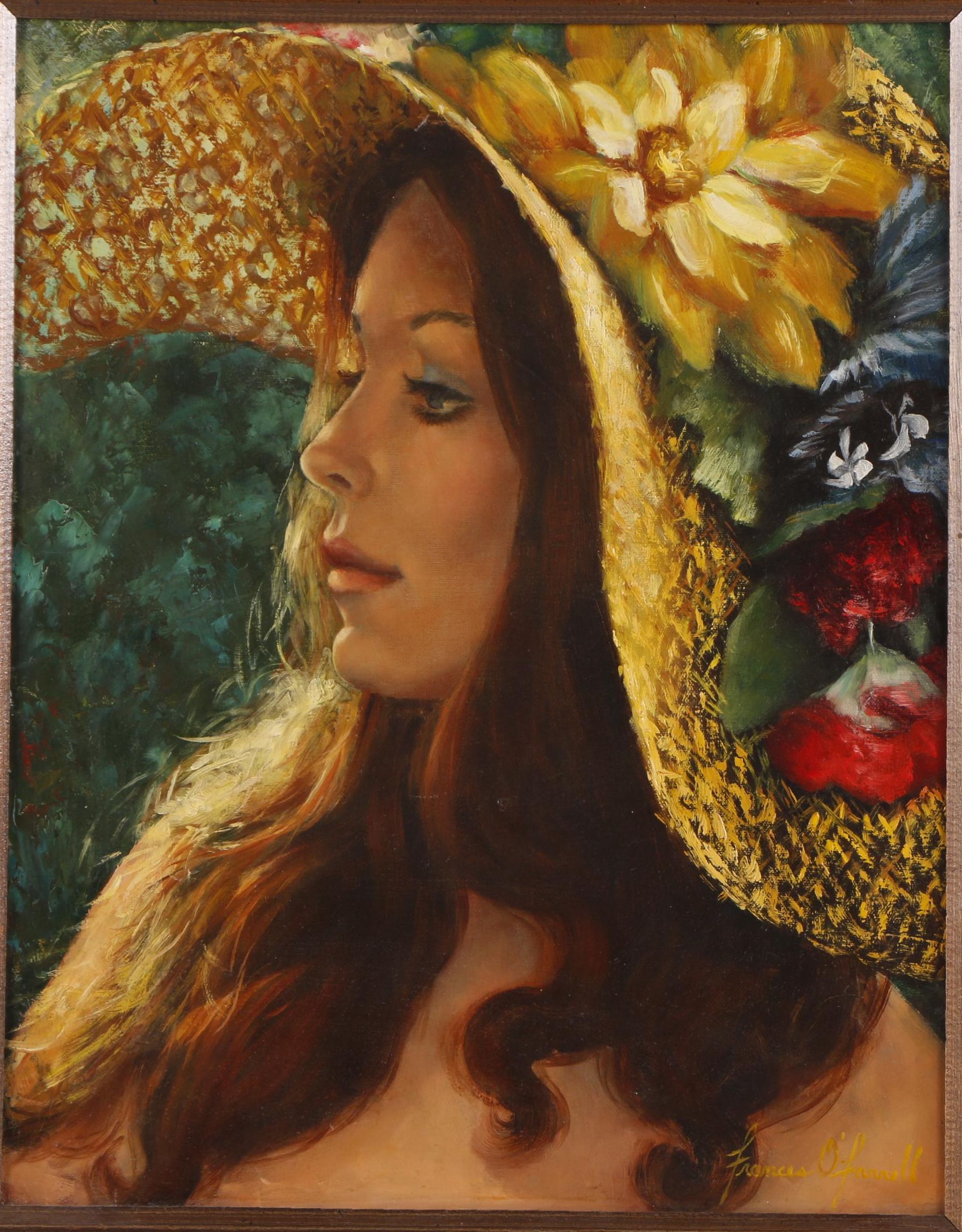 Frances O'Farrell Oil Painting of Woman in Hat