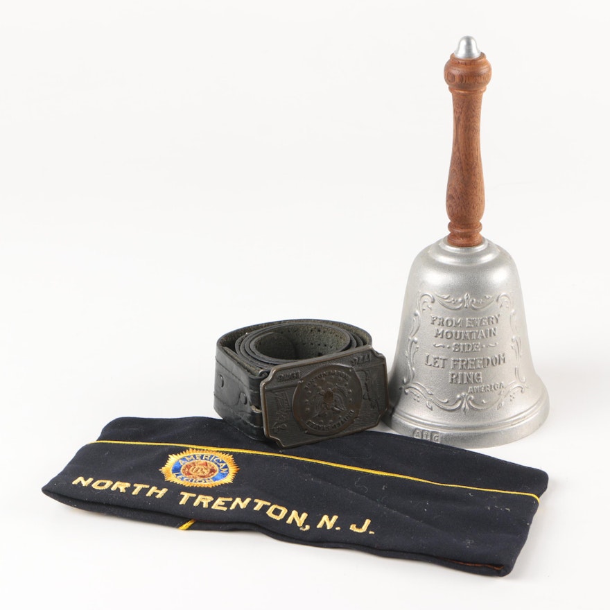 Freedom Bell and Belt Buckle with American Legion Garrison Cap