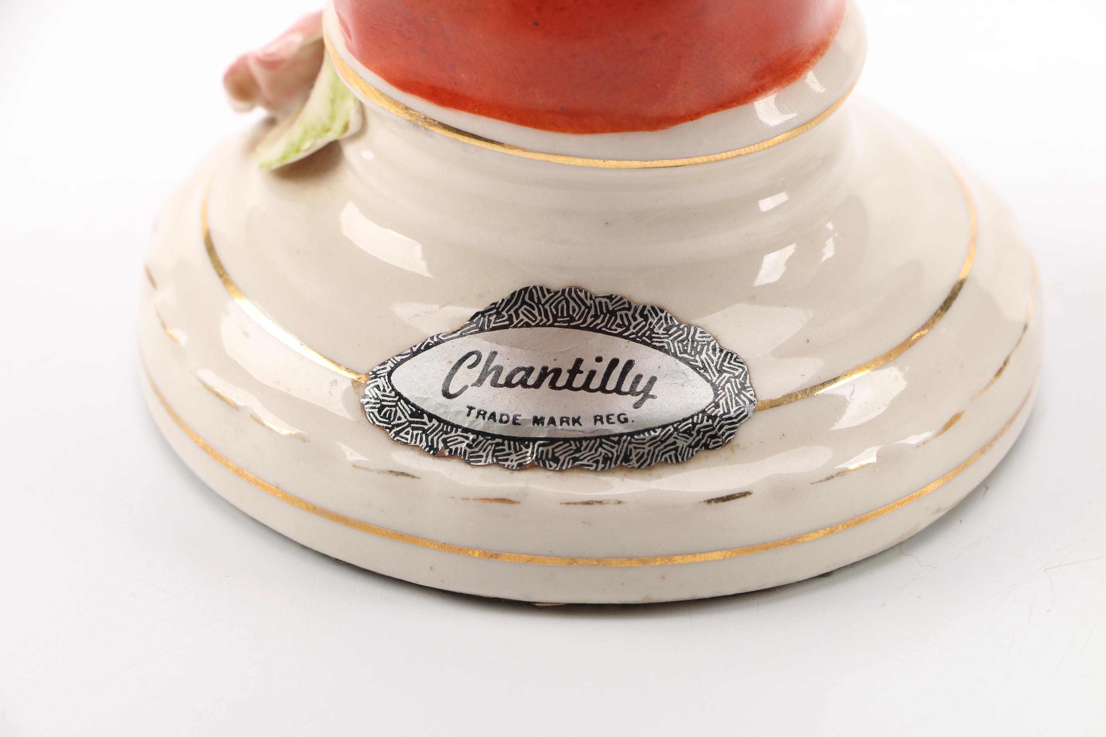 Chantilly China Porcelain Bust Figurines