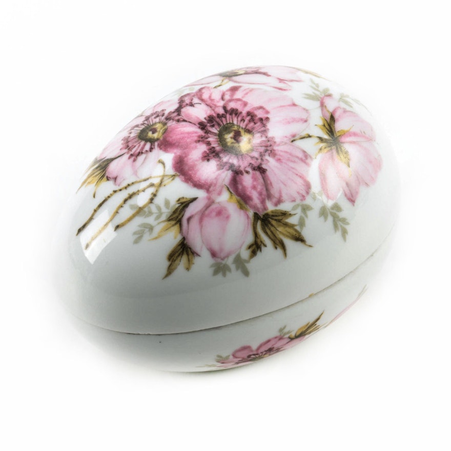 Limoges Porcelain Egg Trinket Box