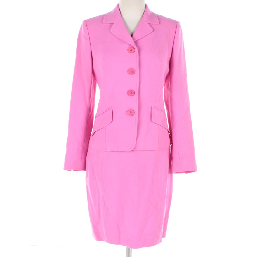 Vertigo Paris Pink Wool Skirt Suit