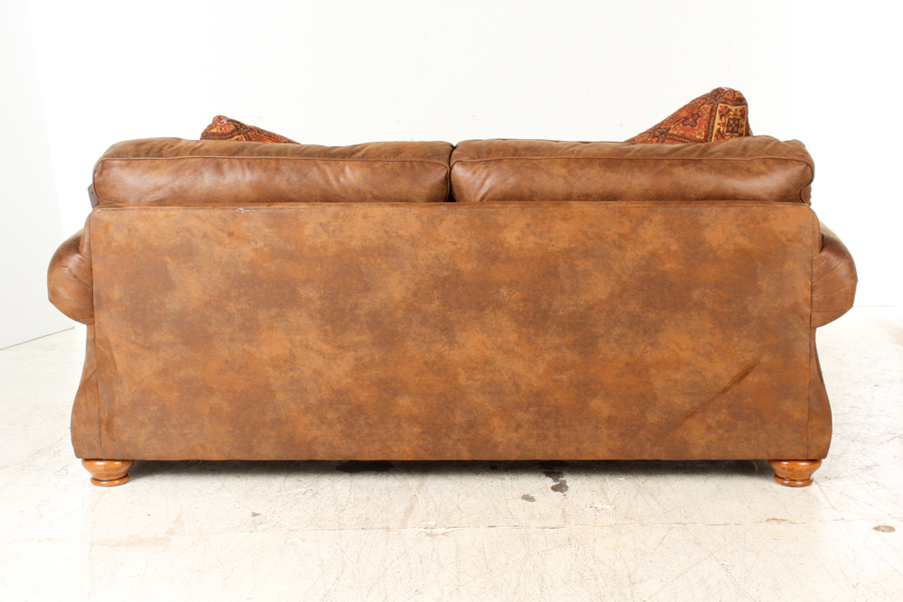 Vintage Leather Sofa by Broyhill