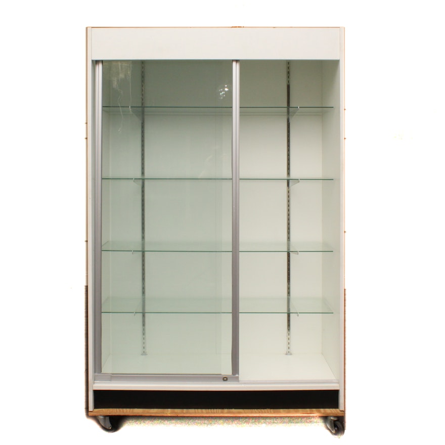 Display Case with Sliding Glass Doors