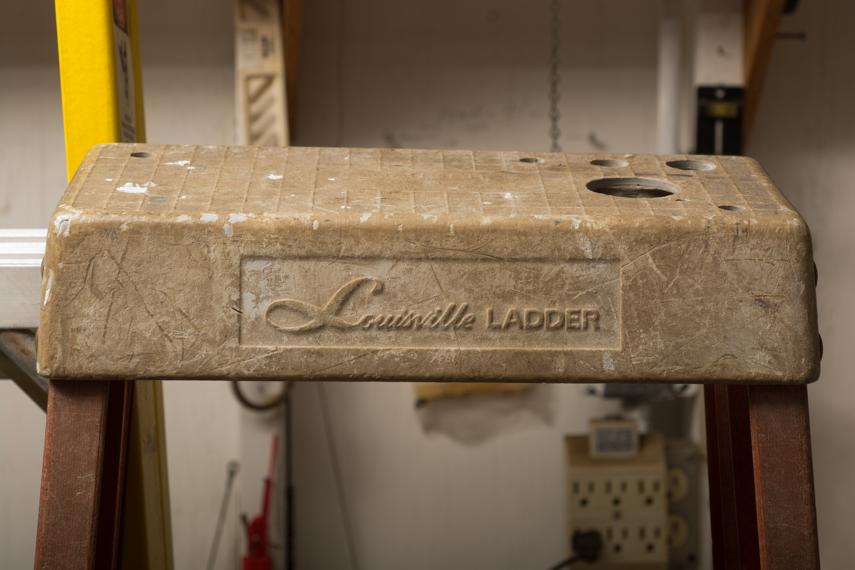 Pair of Folding A-Frame Ladders by Louisville Ladders and Husky