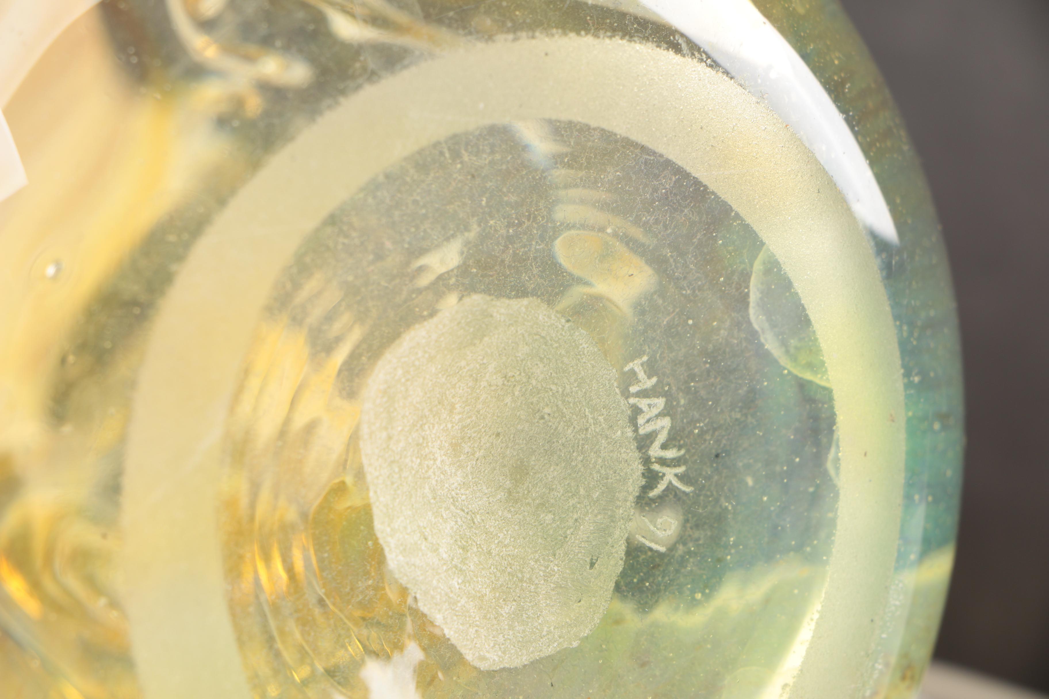 Artist Signed Hand Blown Glass Vase