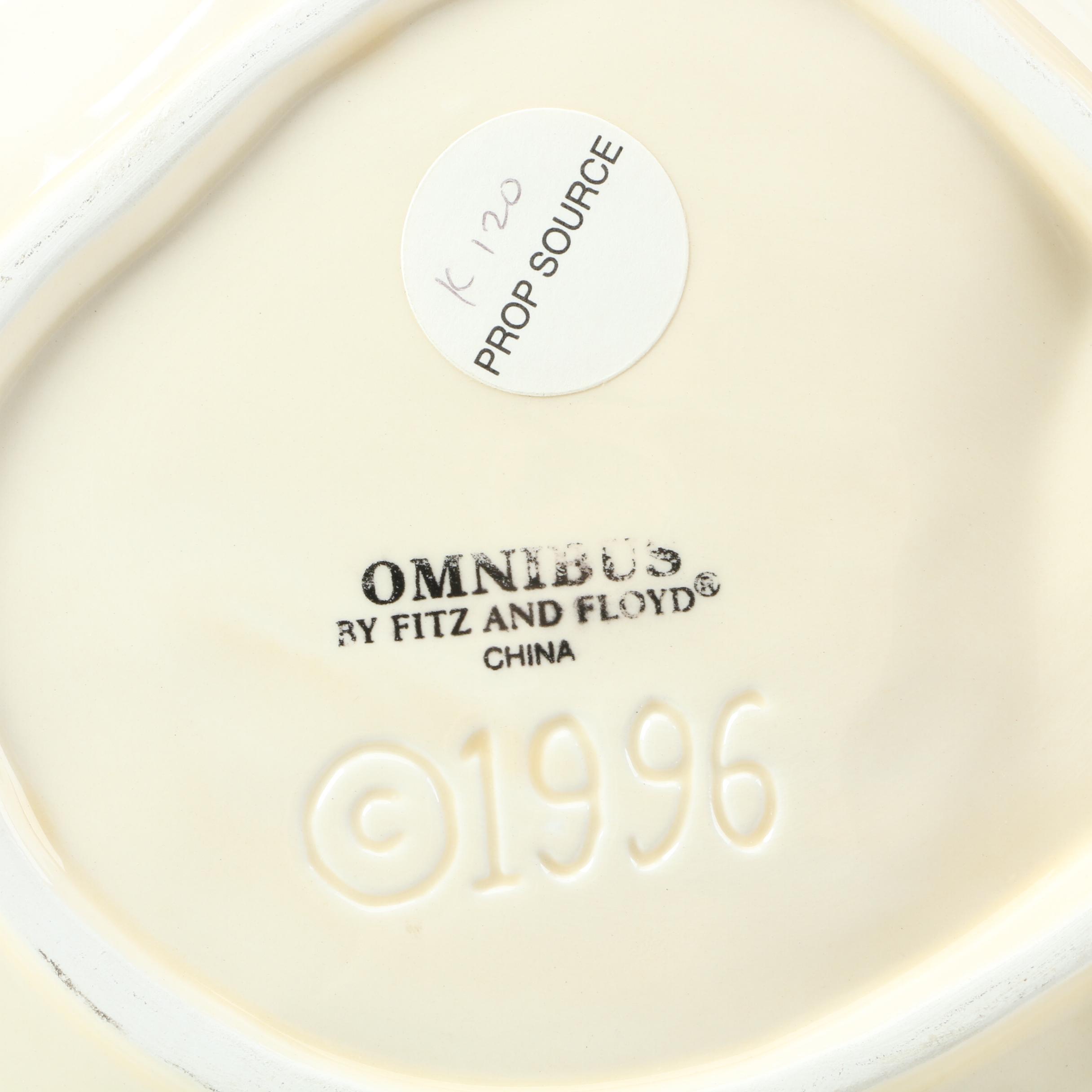 Nautical Seashell Motif Serveware Including Fitz and Floyd "Caribbean"'