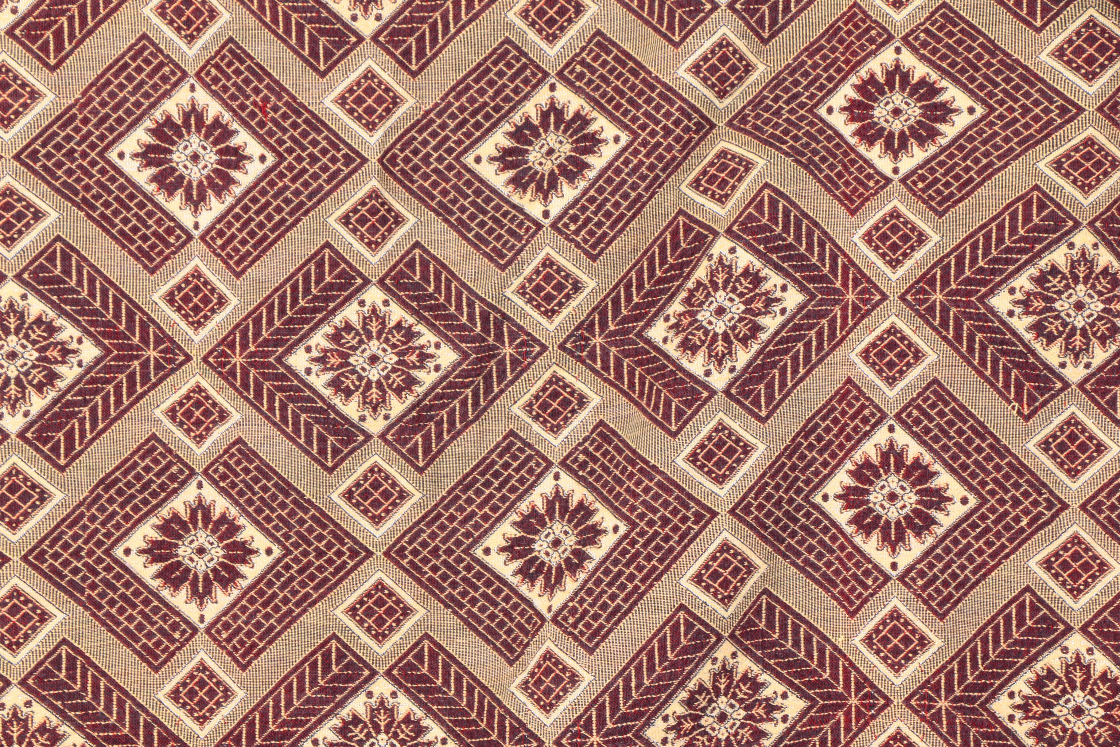 Vintage Indian Jamayar Shawl and Pakistani Tufail Tex Multan Blanket