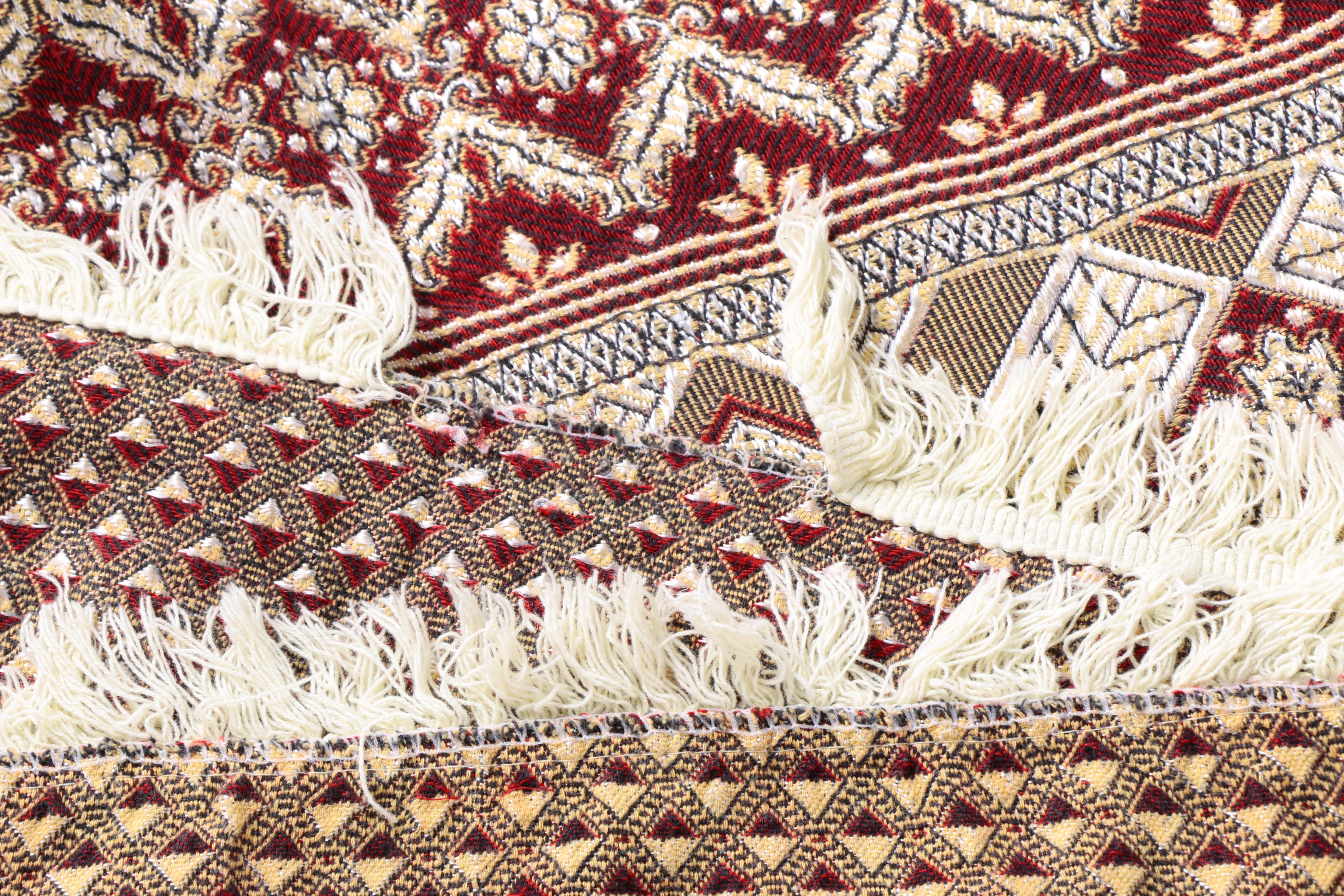 Vintage Indian Jamayar Shawl and Pakistani Tufail Tex Multan Blanket