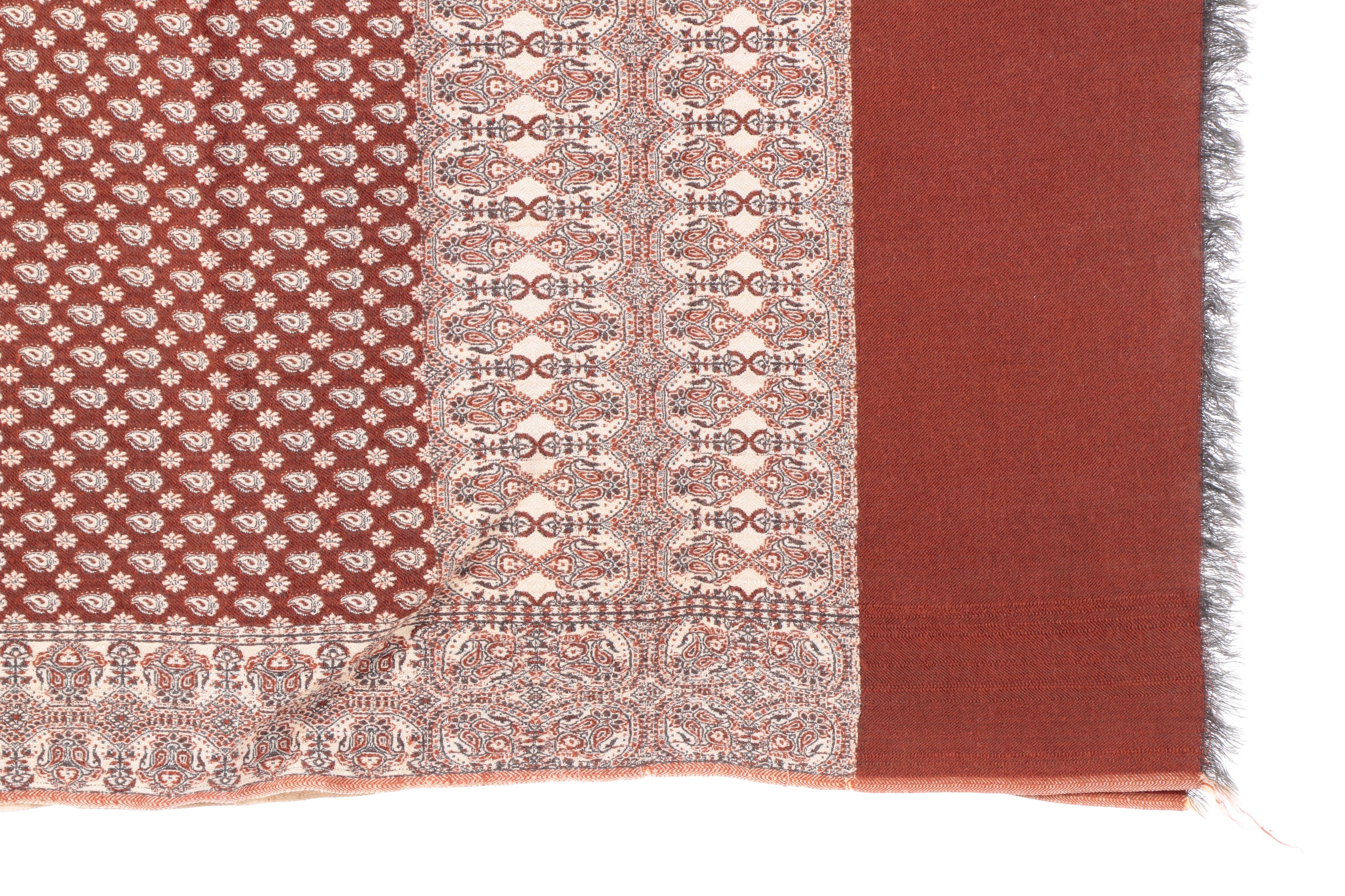 Vintage Indian Jamayar Shawl and Pakistani Tufail Tex Multan Blanket