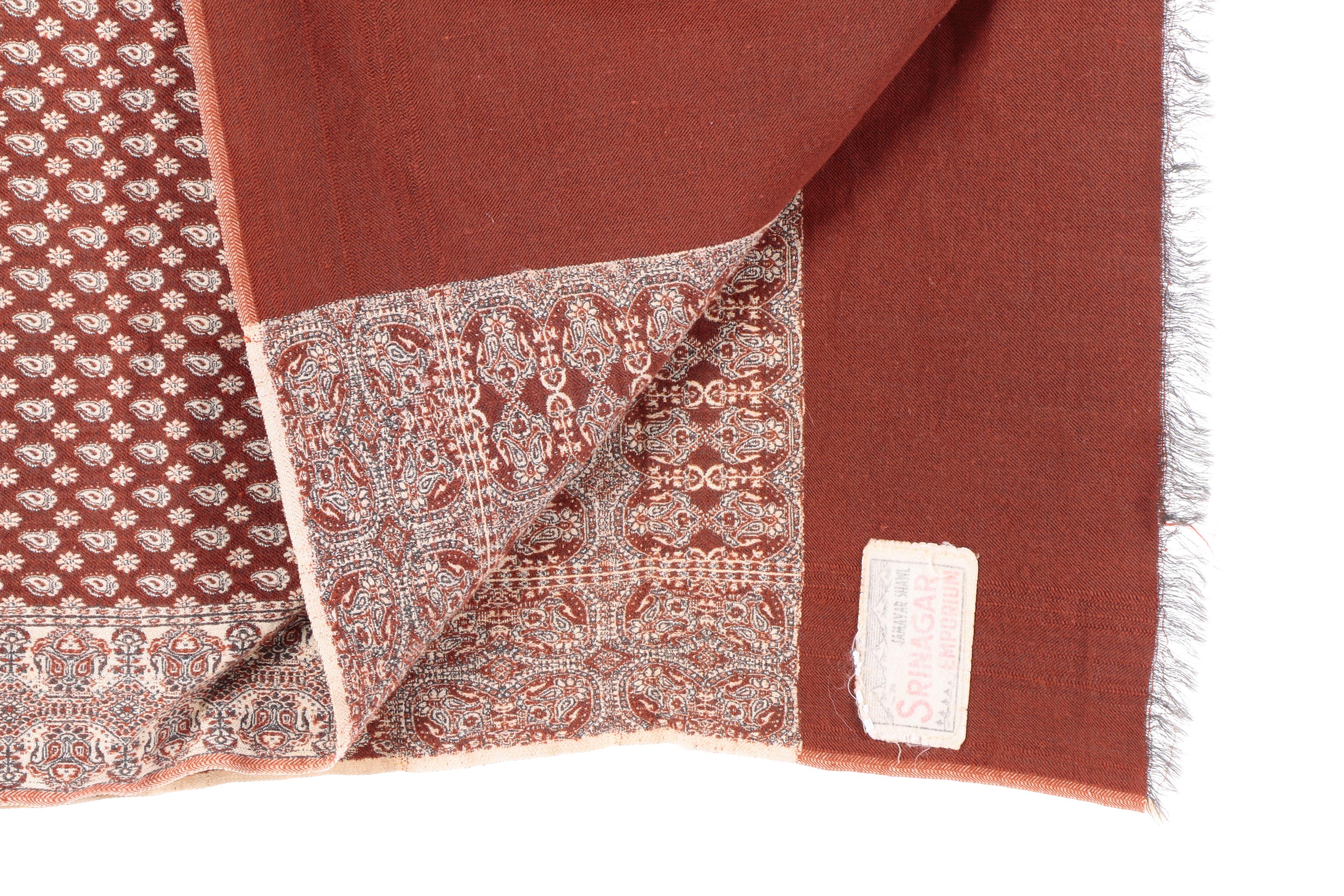 Vintage Indian Jamayar Shawl and Pakistani Tufail Tex Multan Blanket