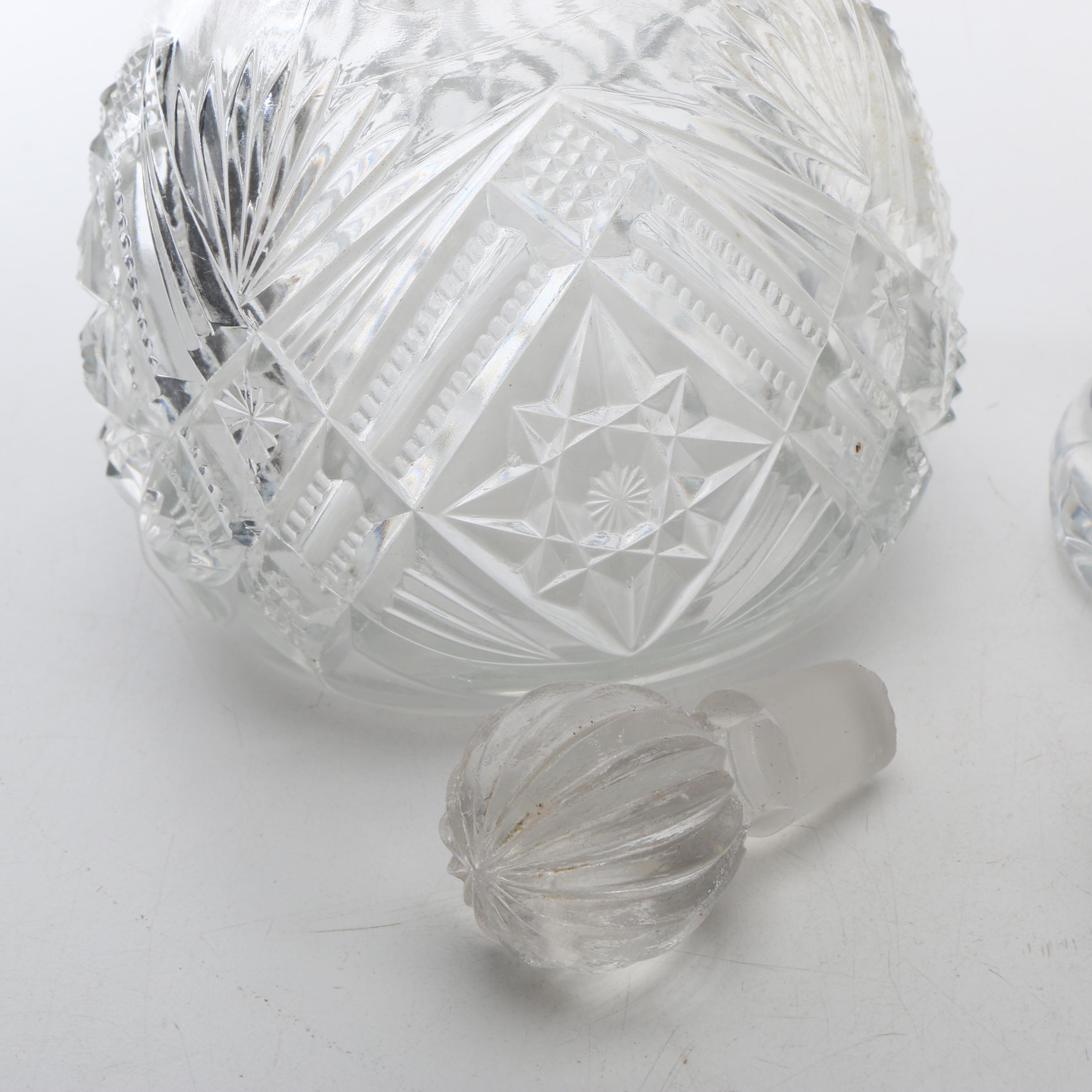 Waterford Crystal "Lismore" Old Fashioned Tumblers with Decanters