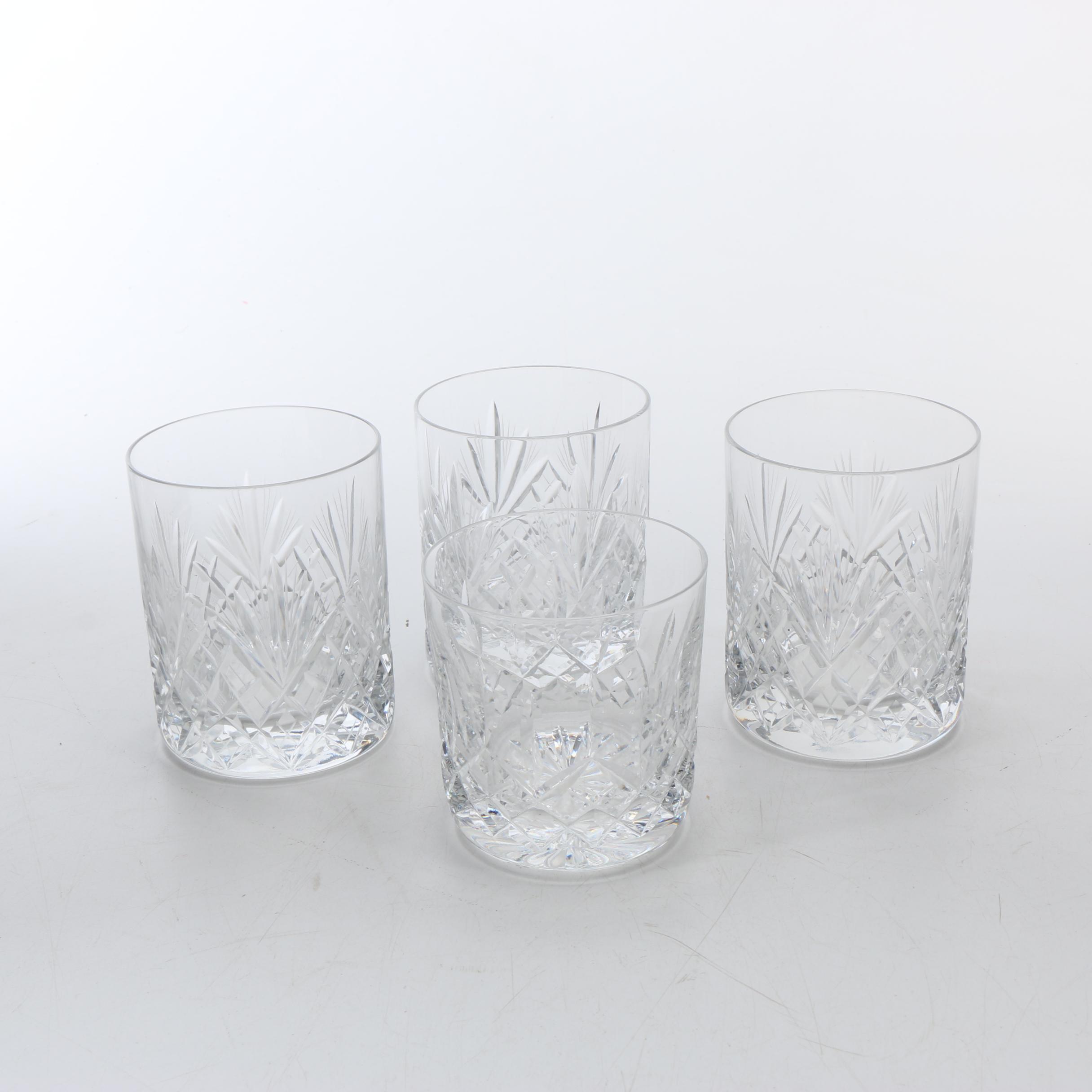 Waterford Crystal "Lismore" Old Fashioned Tumblers with Decanters