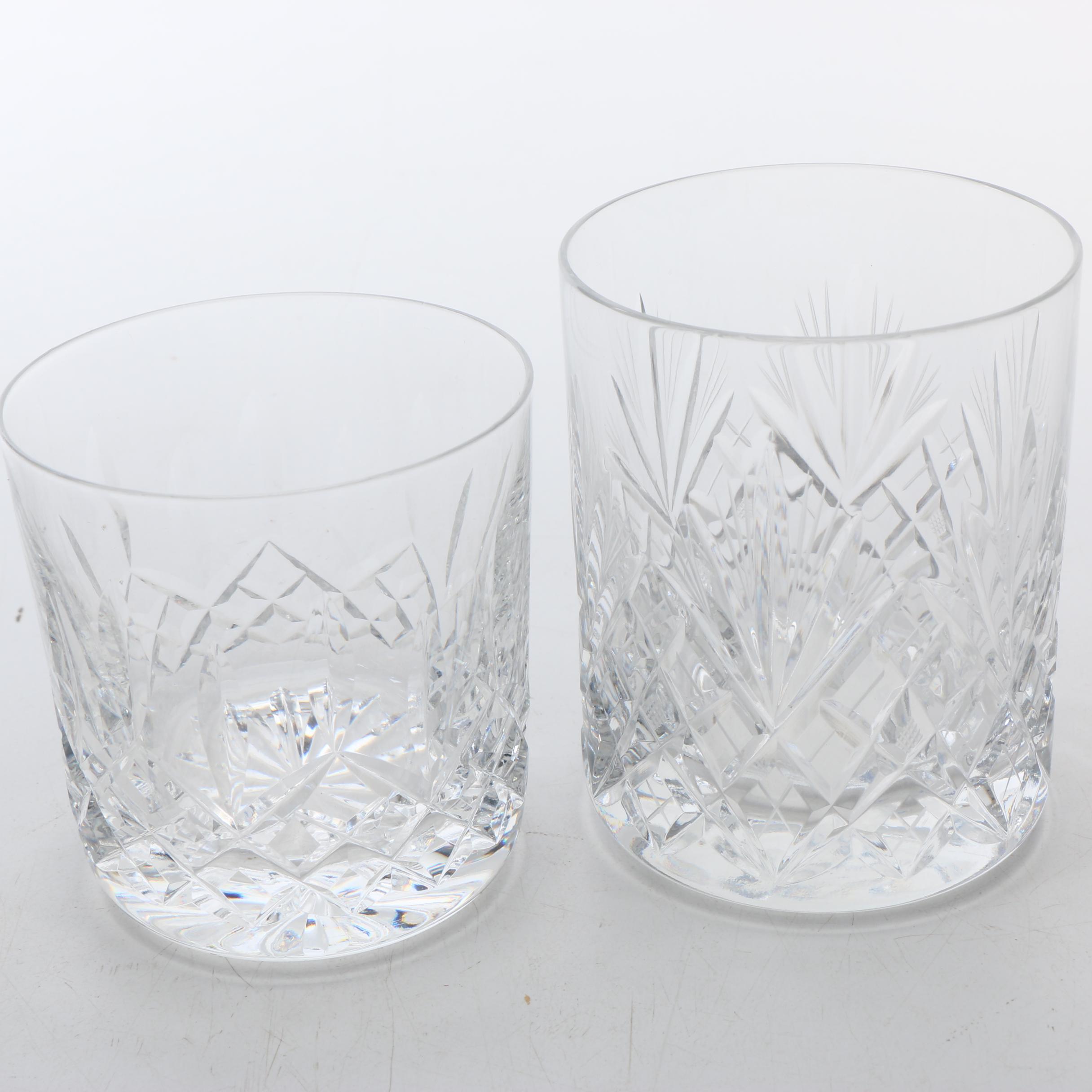 Waterford Crystal "Lismore" Old Fashioned Tumblers with Decanters