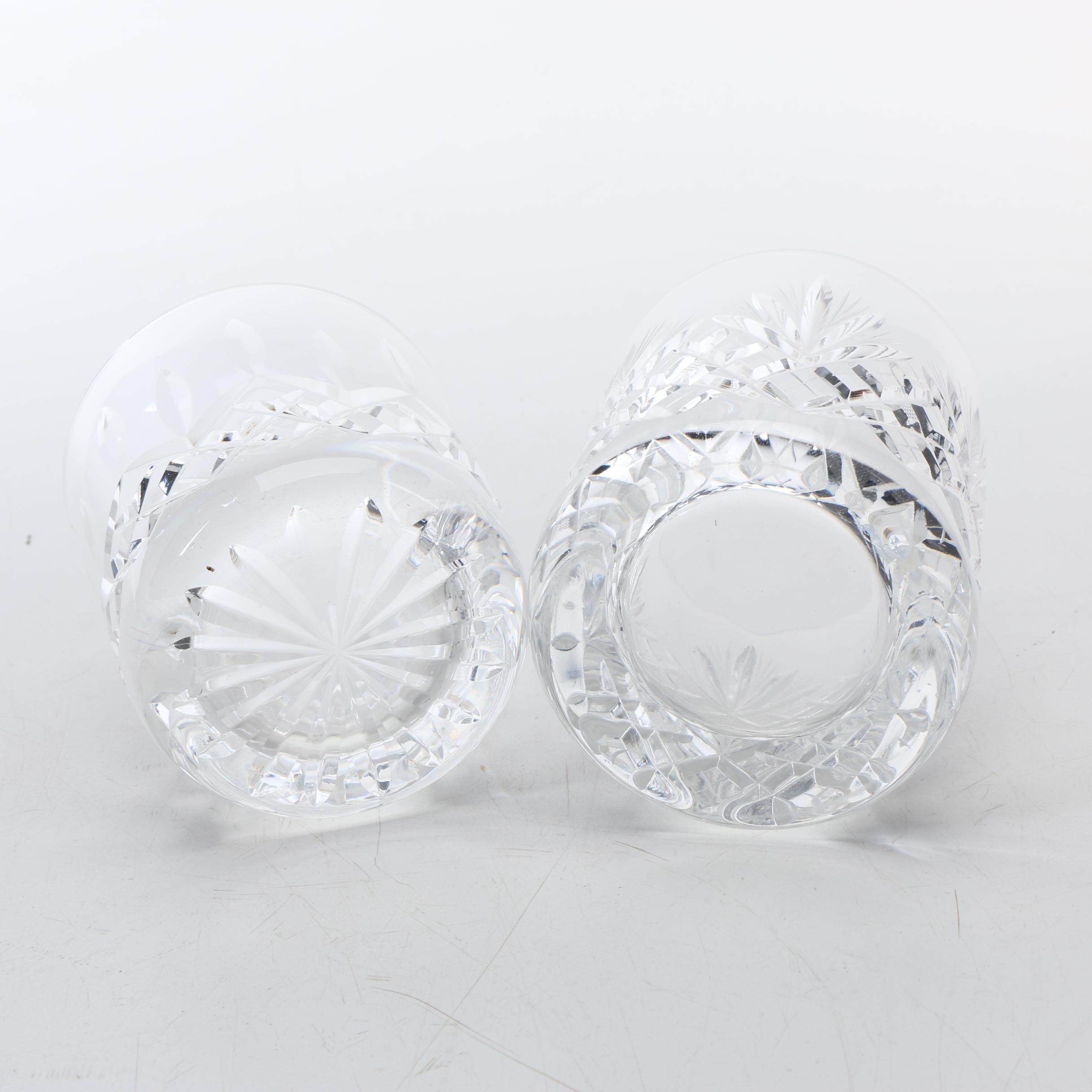 Waterford Crystal "Lismore" Old Fashioned Tumblers with Decanters