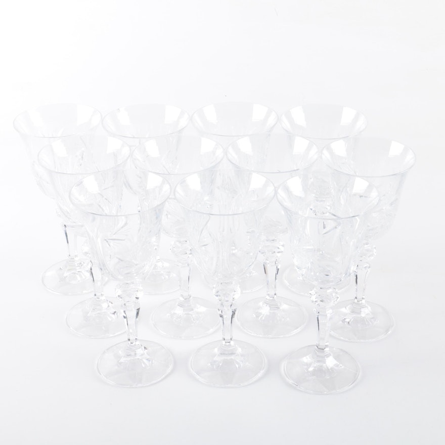 Pressed Crystal Wine Glasses