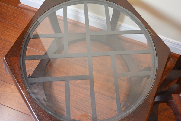 Asian Inspired Hexagonal Side Tables