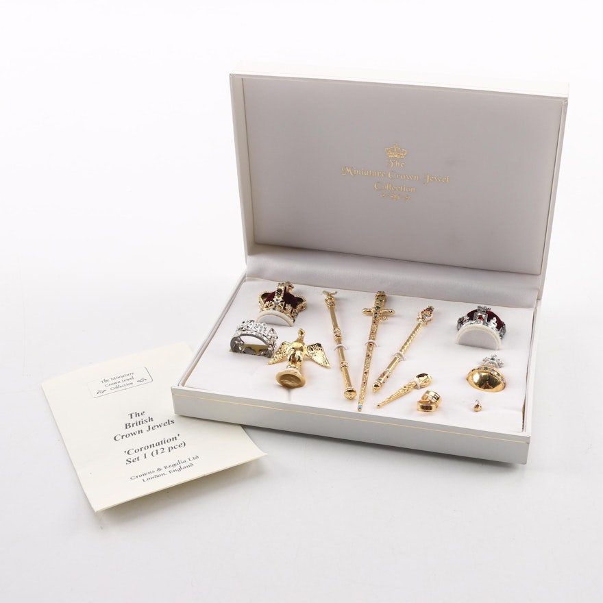 The British Crown Jewels "Coronation" Miniature Costume Jewelry Set
