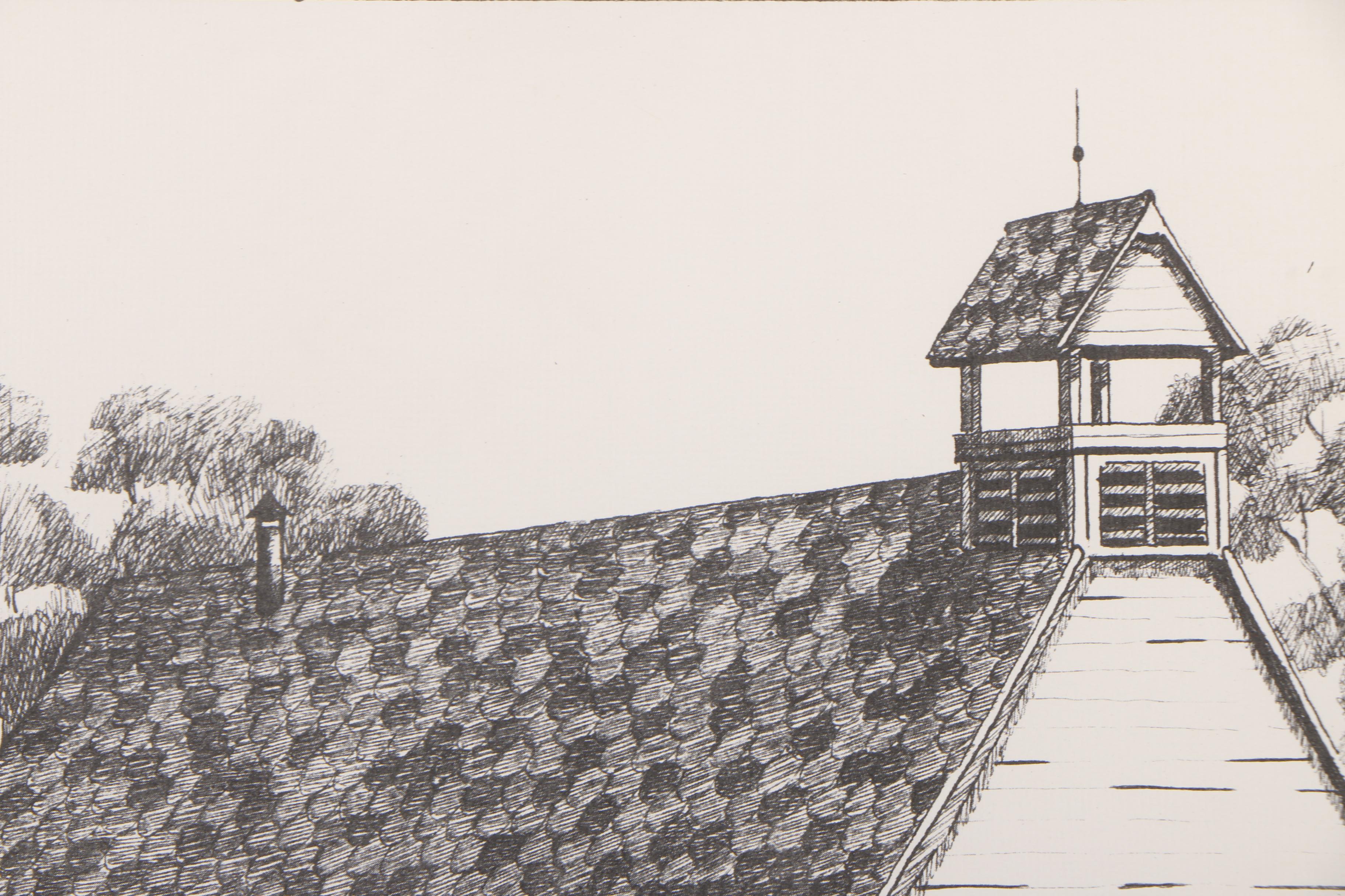 Alan Sundal Limited Edition Halftone Print of a School House