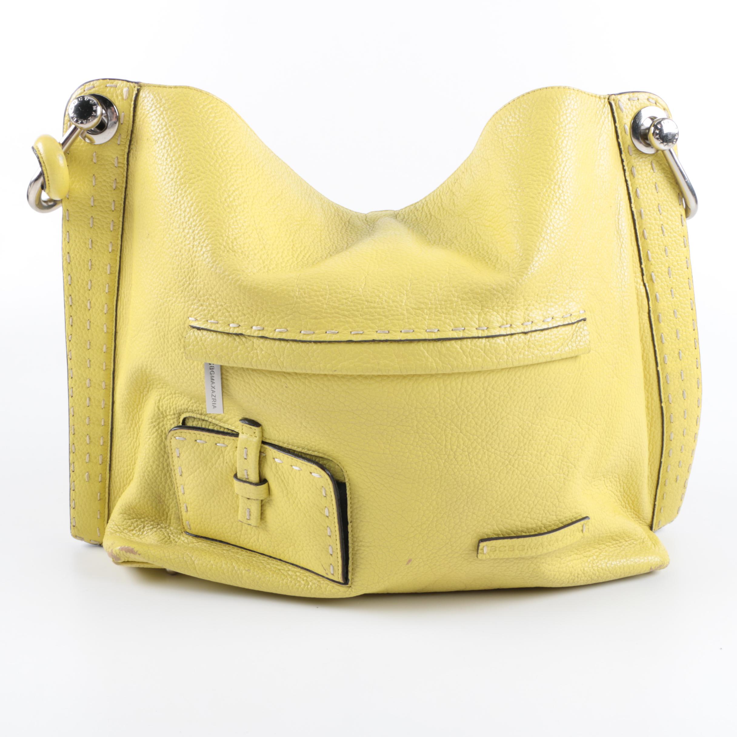 BCBG Max Azria Signature Leather Hobo Bag