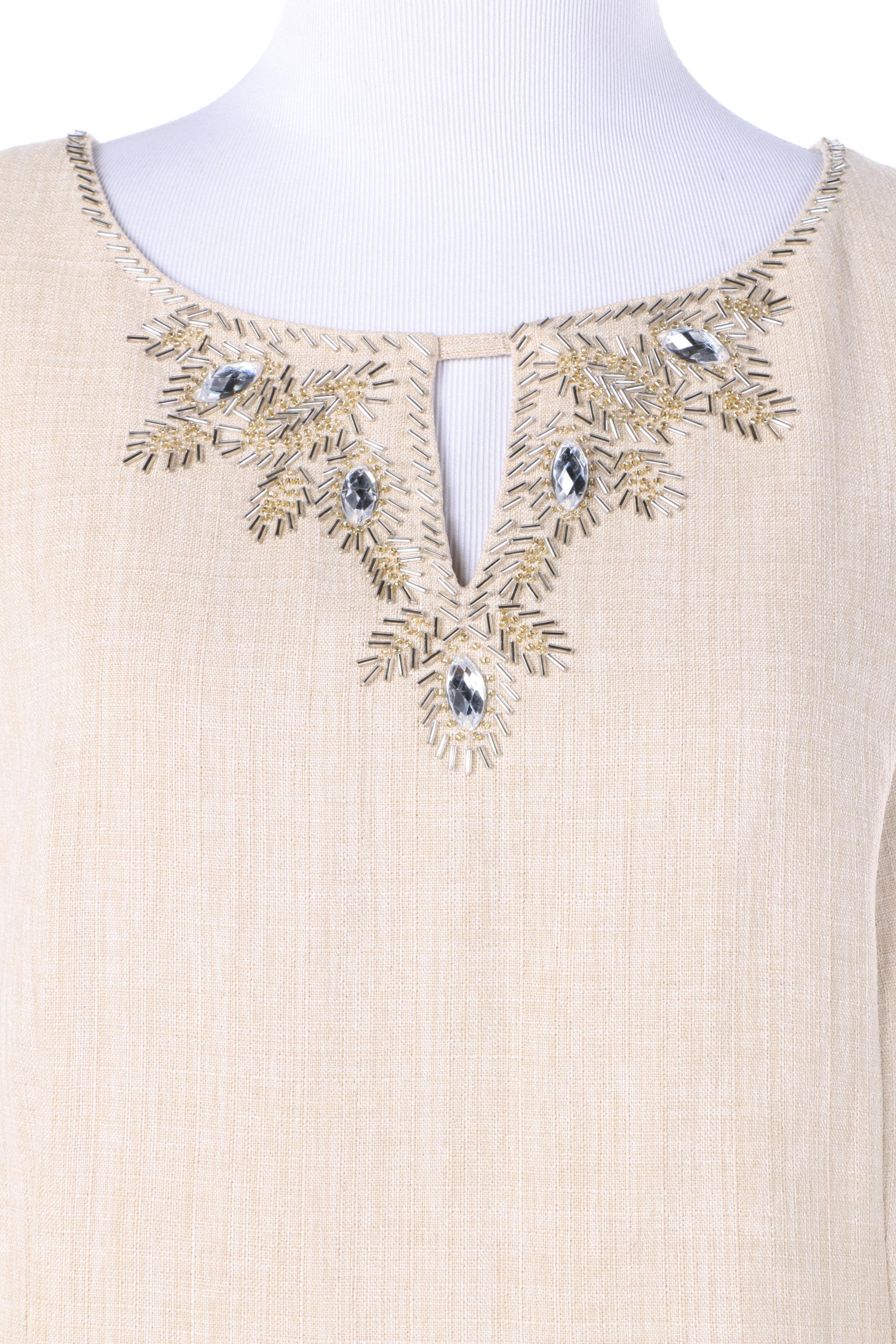 Ellen Tracy Beige Sheath Dress and Anne Klein White Fit and Flare Dress