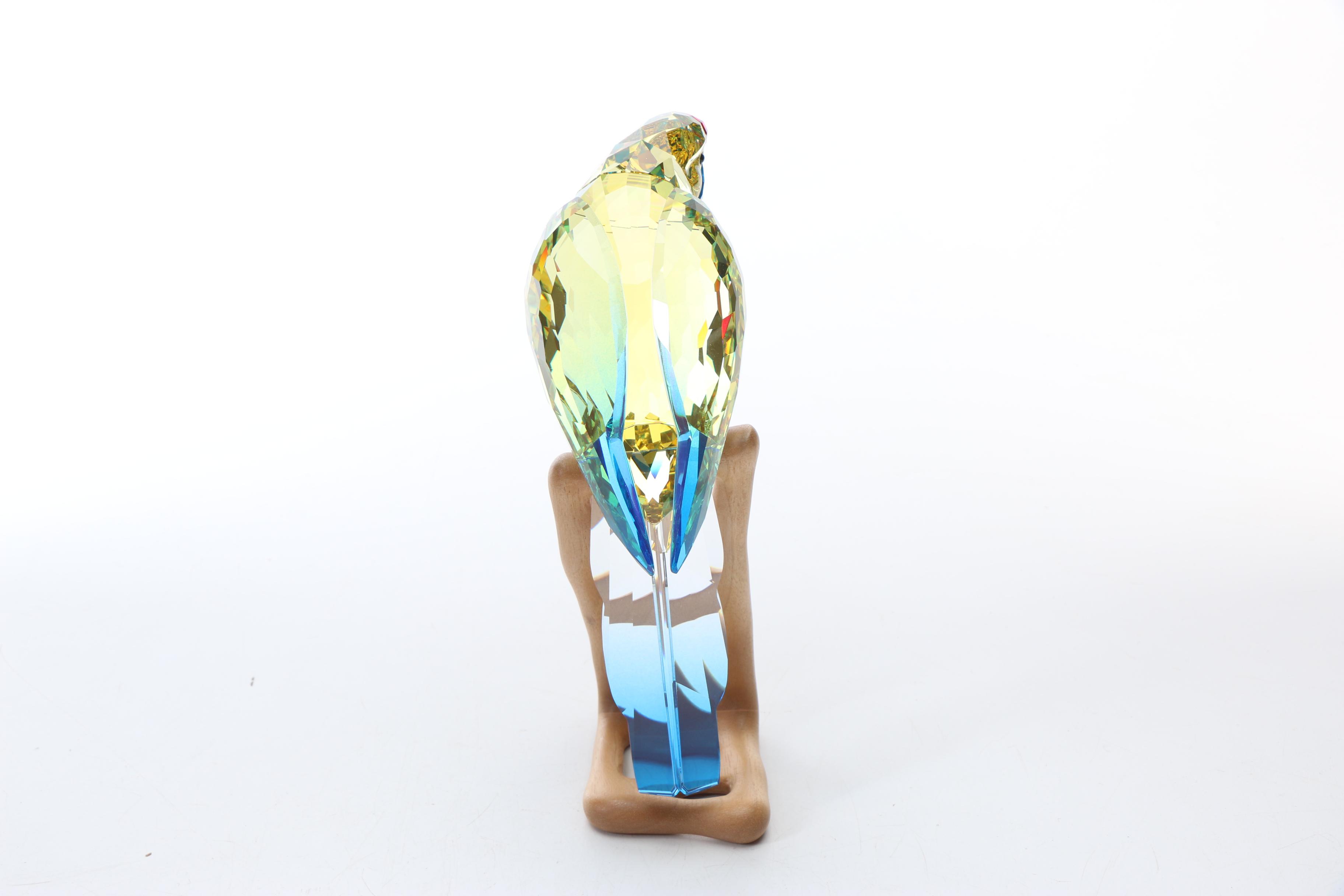 Swarovski Crystal "Green Rosella" Parrot Figurine