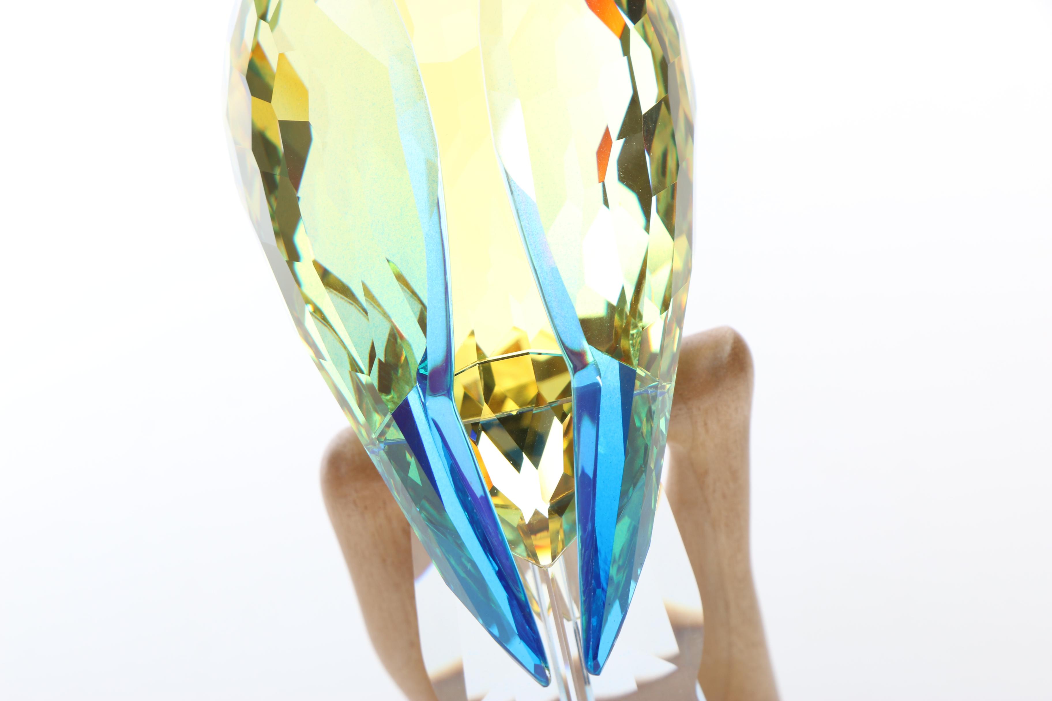 Swarovski Crystal "Green Rosella" Parrot Figurine