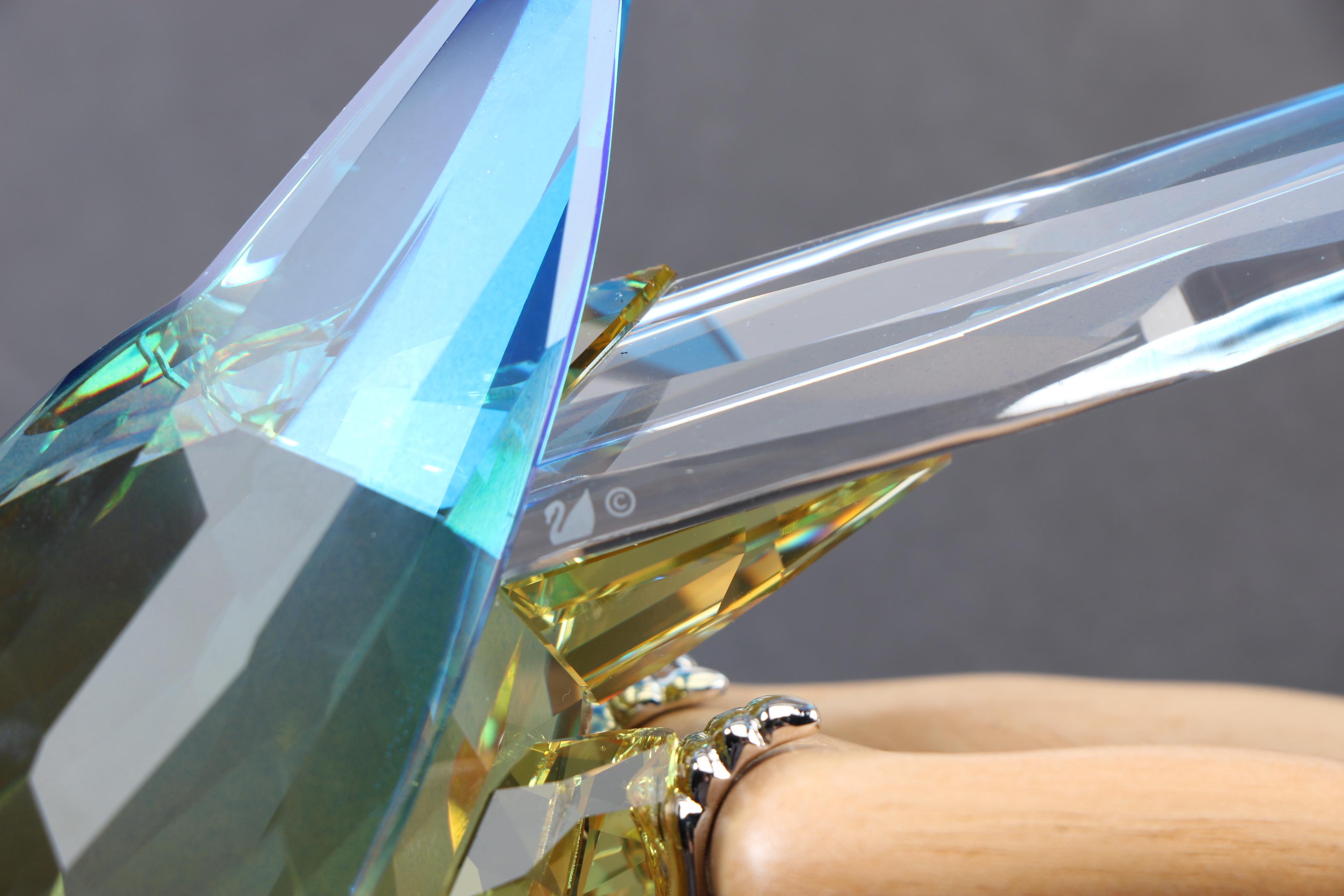 Swarovski Crystal "Green Rosella" Parrot Figurine