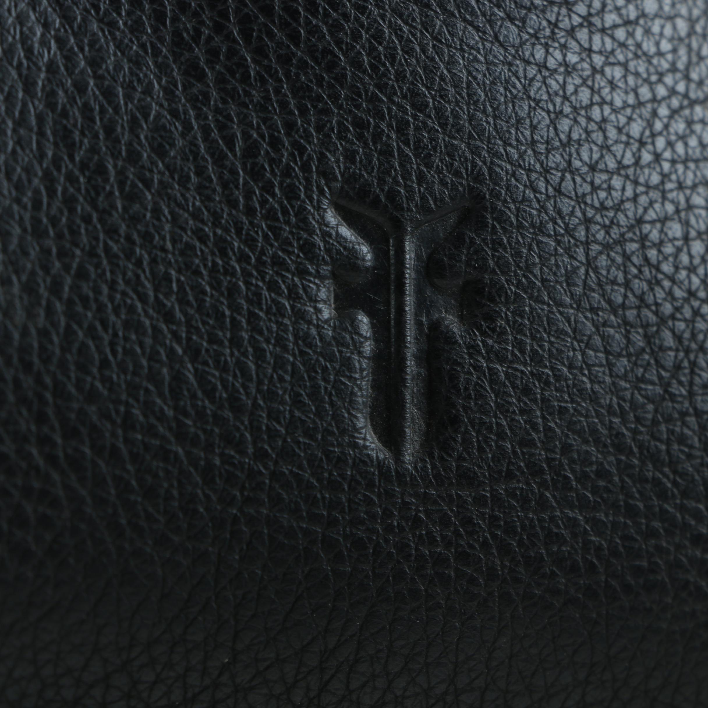 Frye Black Leather Rolling Backpack Carry-On Bag