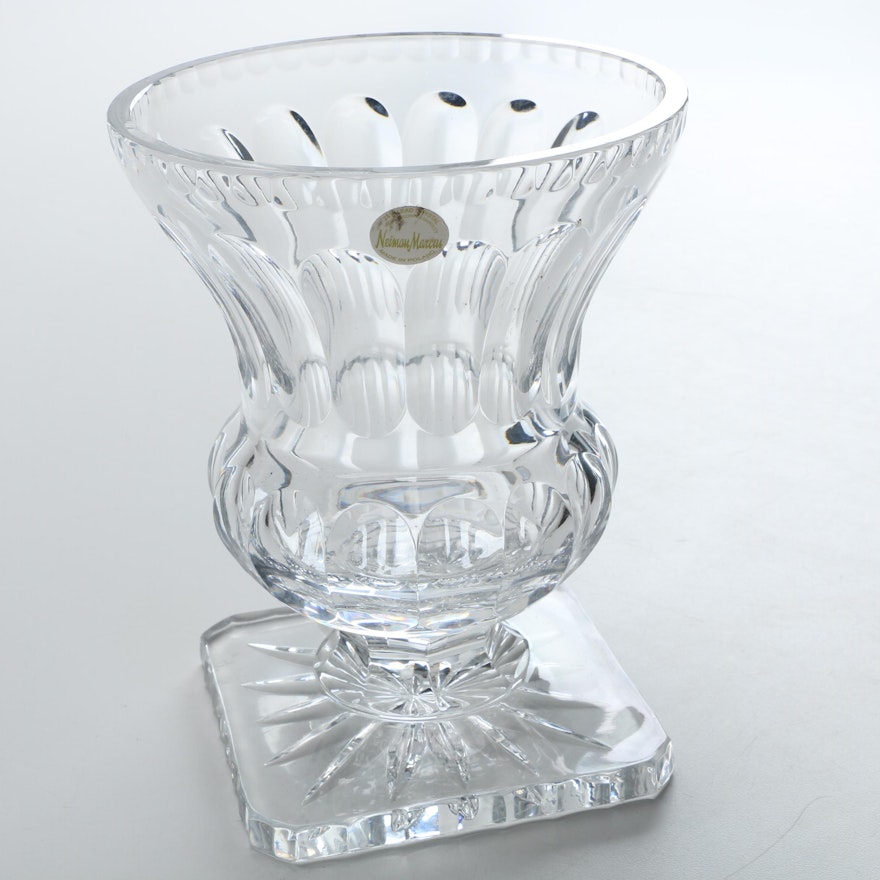 Neiman Marcus Crystal Urn Vase