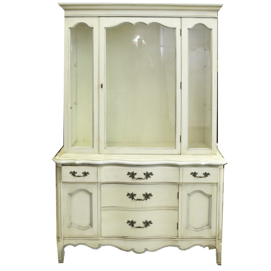 French Provincial Sideboard Display Cabinet
