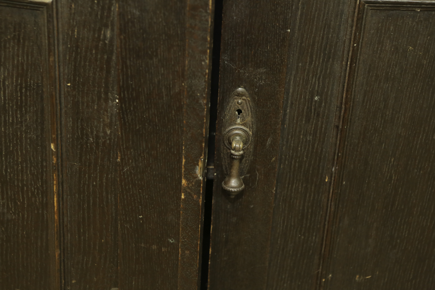 Antique Late Victorian Oak Cabinet
